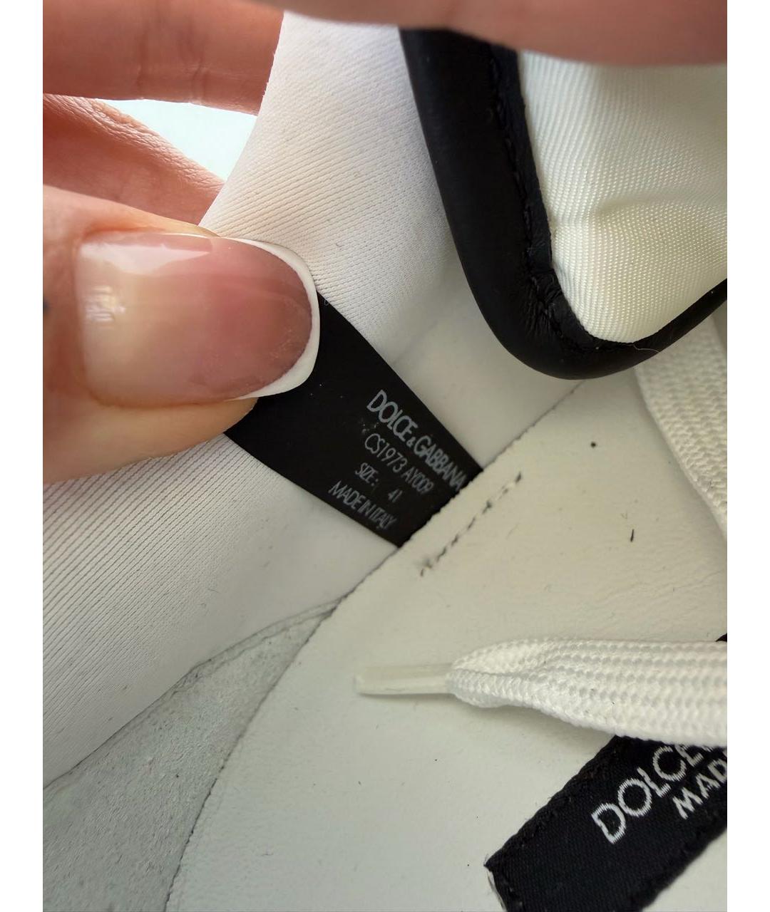 DOLCE&GABBANA Мульти кожаные низкие кроссовки / кеды, фото 7