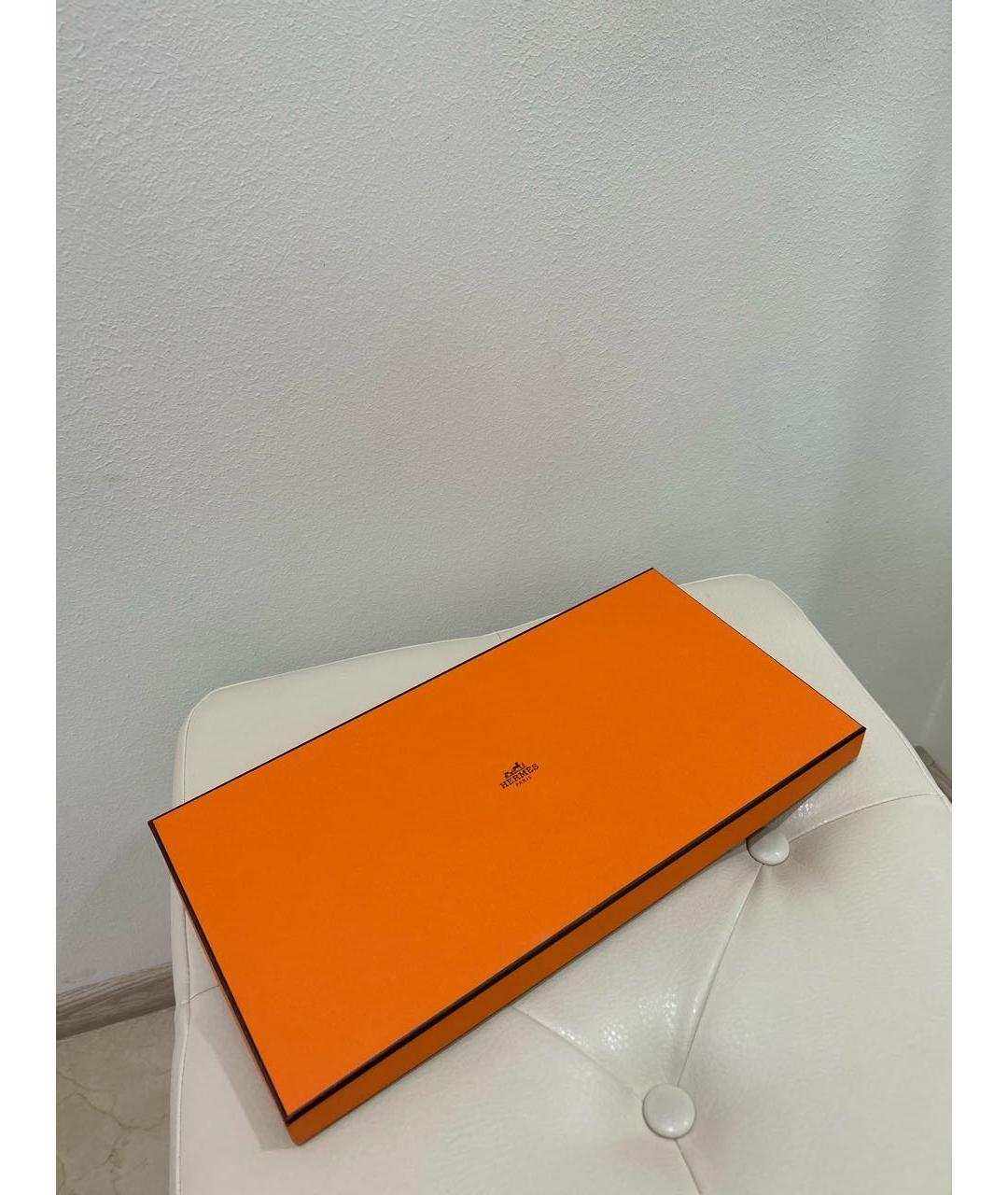 HERMES Синий кашемировый платок, фото 4