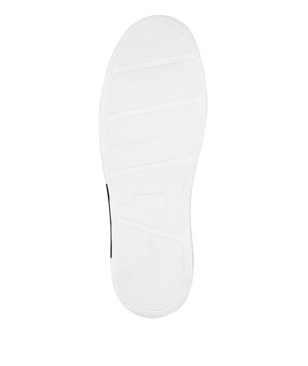 PHILIPP PLEIN Белые кожаные низкие кроссовки / кеды, фото 4