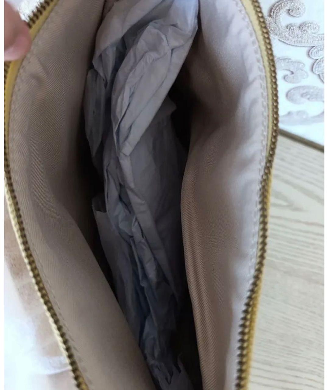 PINKO Желтая хлопковая сумка через плечо, фото 4