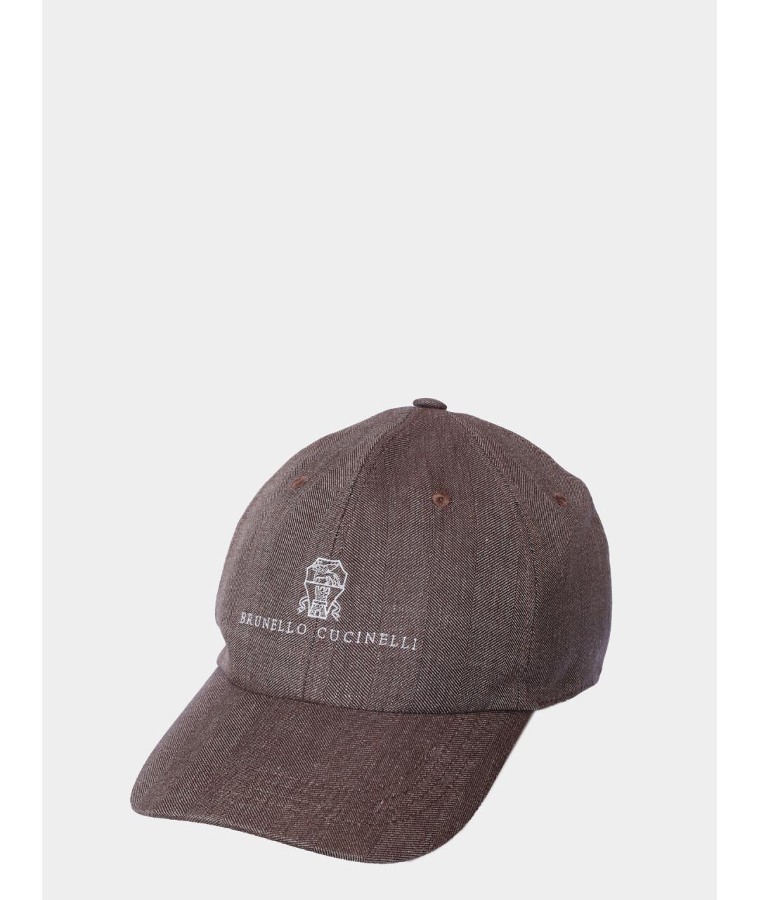 BRUNELLO CUCINELLI Коричневая кепка/бейсболка, фото 4