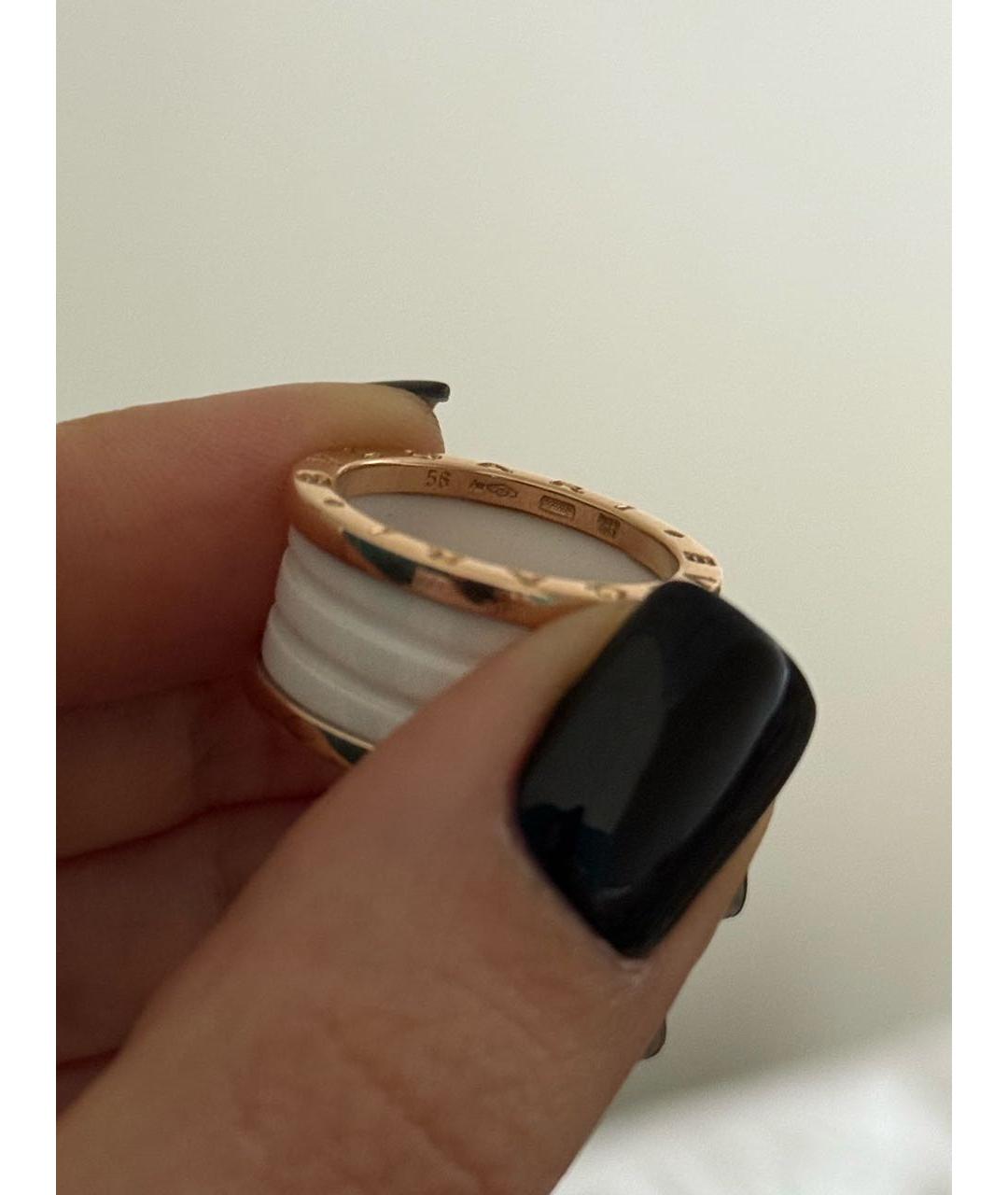 BVLGARI Белое кольцо из розового золота, фото 3