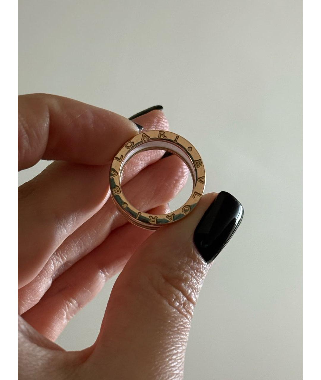 BVLGARI Белое кольцо из розового золота, фото 2