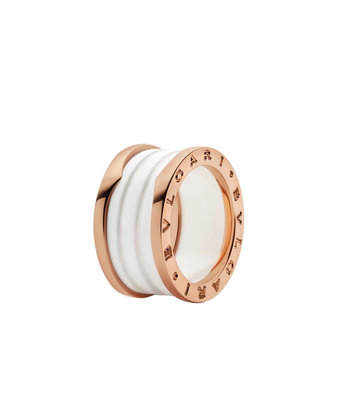 BVLGARI Белое кольцо из розового золота, фото 5