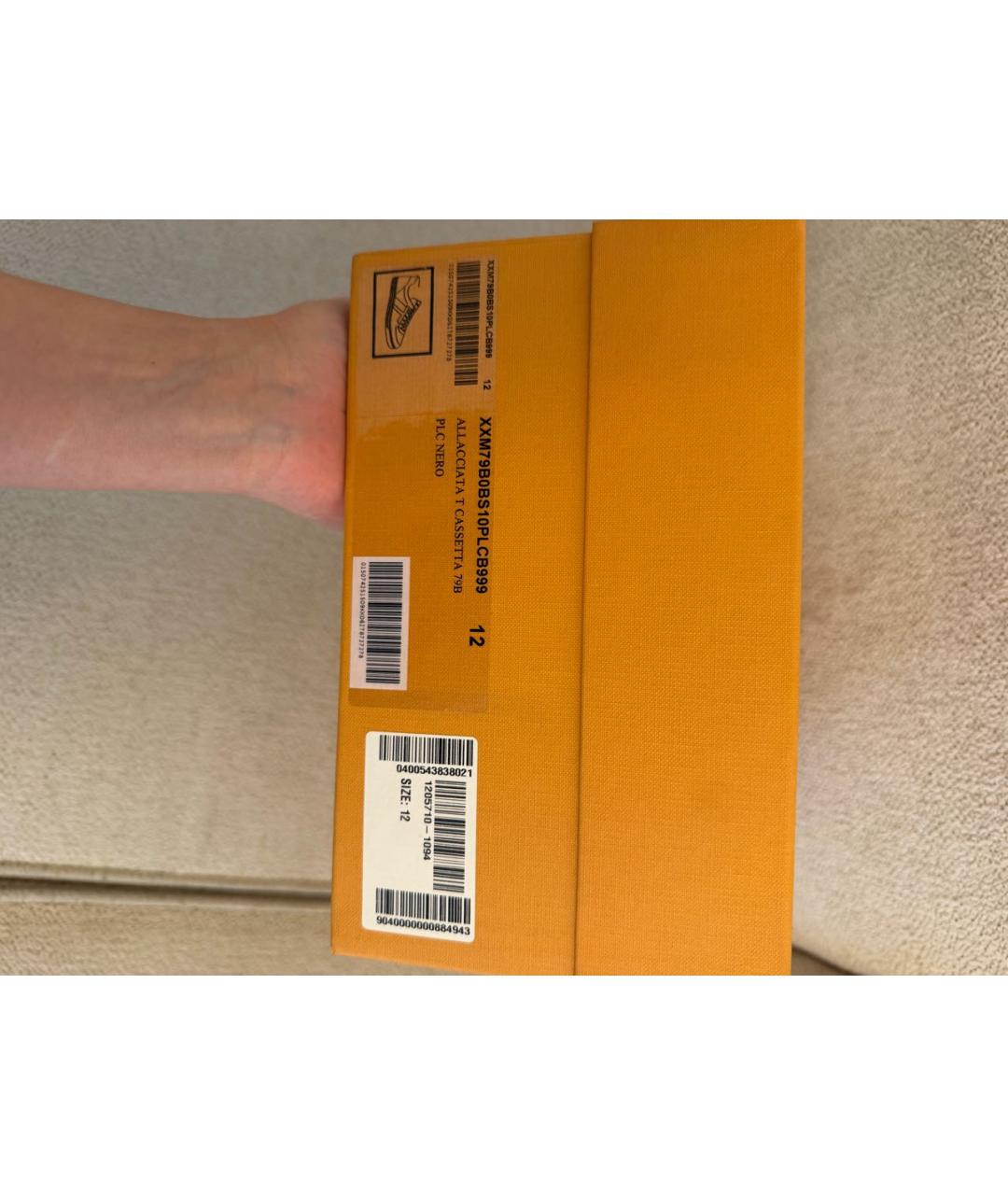 TOD'S Черные кожаные низкие кроссовки / кеды, фото 7