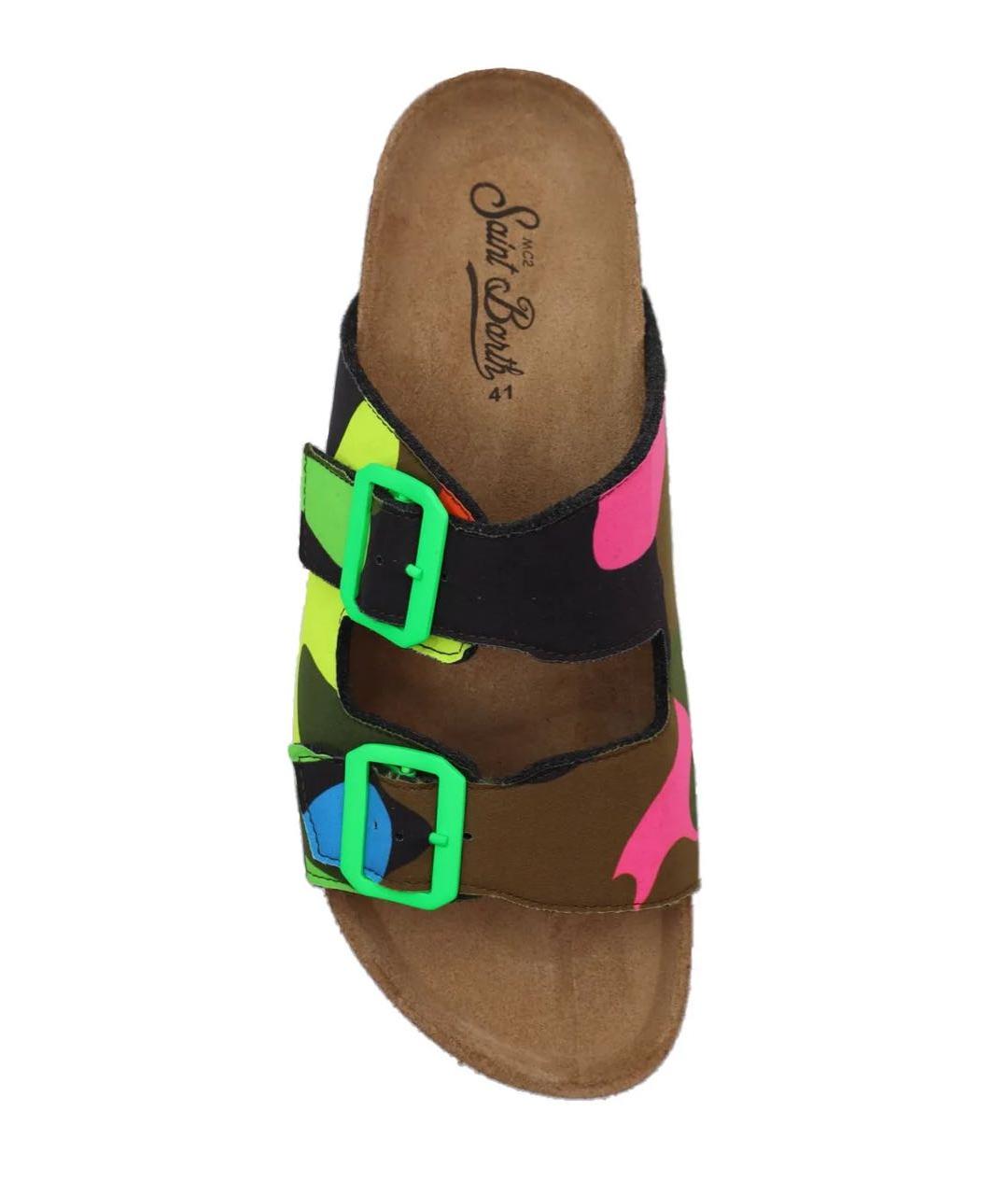 MC2 SAINT BARTH Мульти резиновые шлепанцы, фото 3