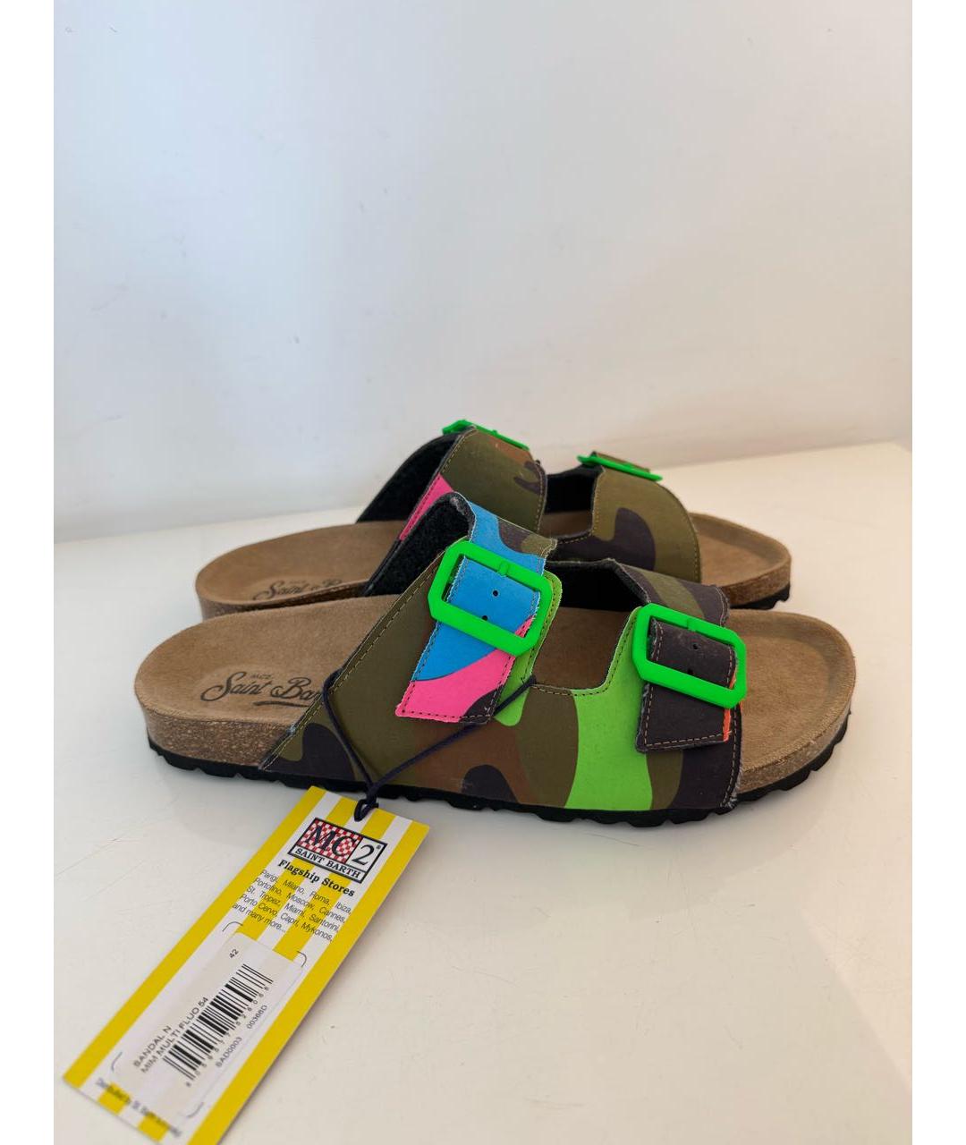 MC2 SAINT BARTH Мульти резиновые шлепанцы, фото 4