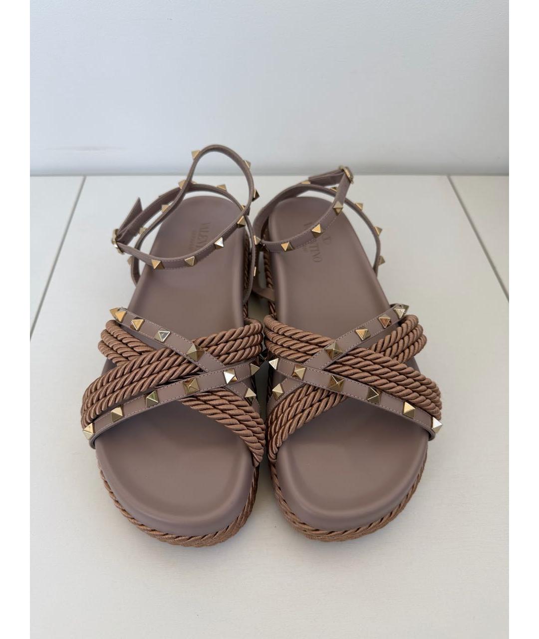 VALENTINO Розовые кожаные босоножки, фото 2