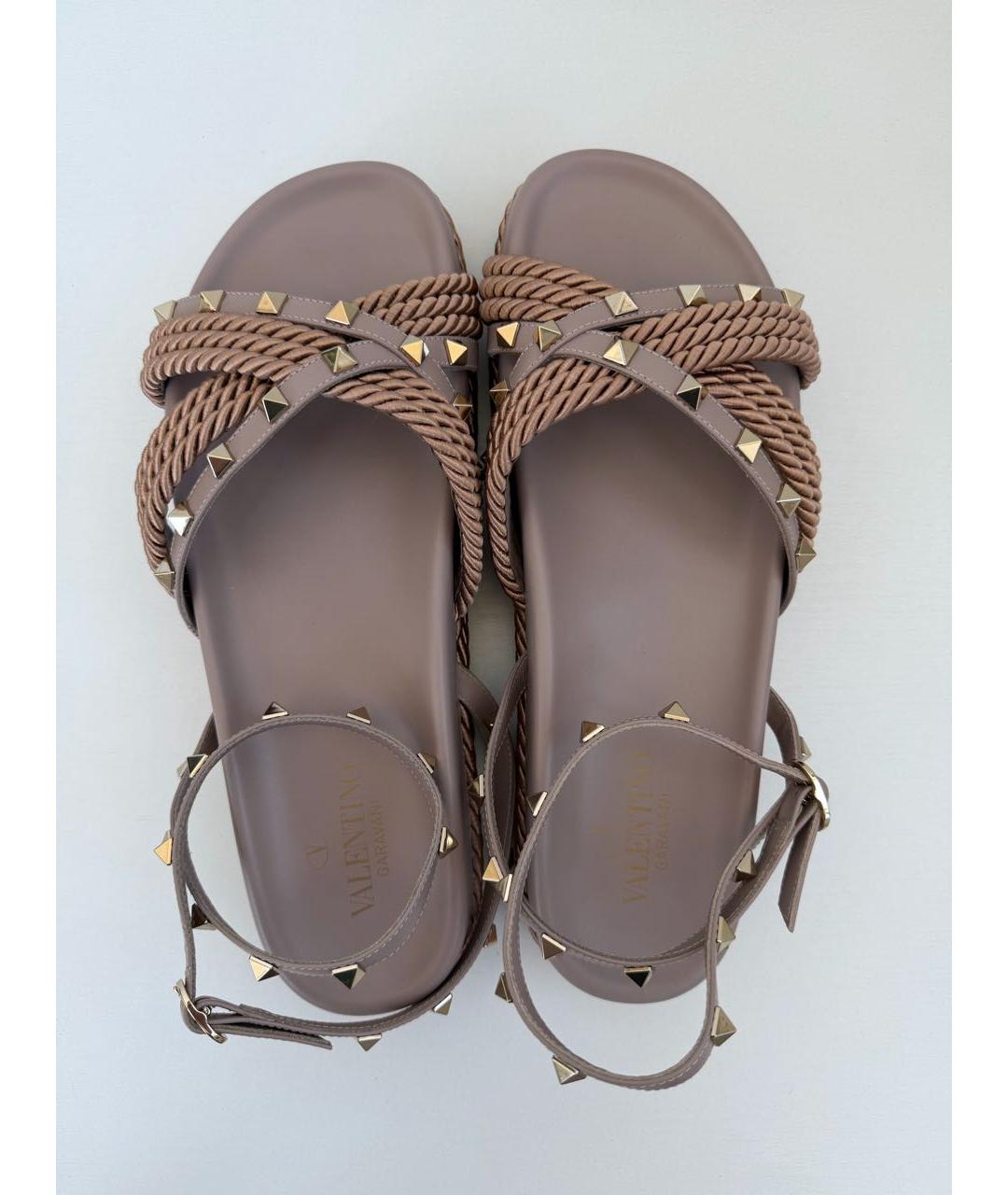 VALENTINO Розовые кожаные босоножки, фото 3