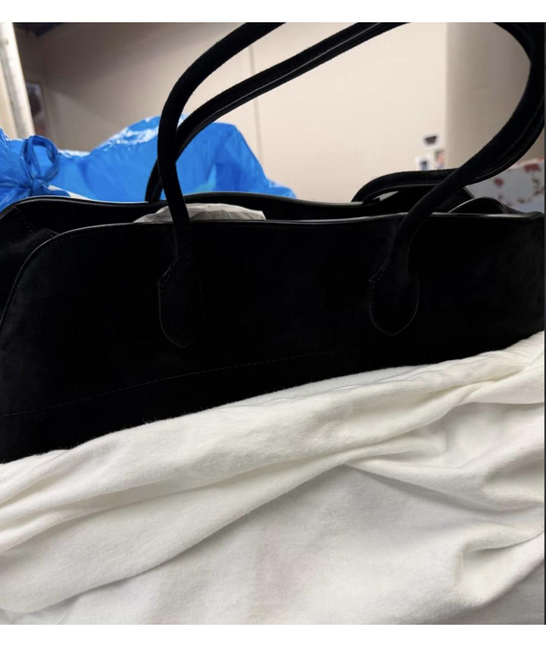 THE ROW Черная кожаная сумка тоут, фото 2