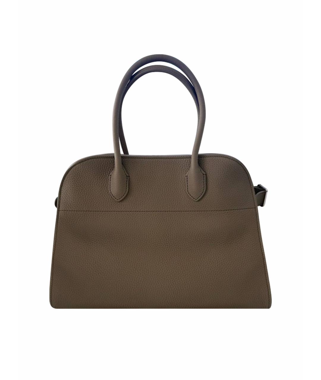 THE ROW Коричневая кожаная сумка с короткими ручками, фото 1