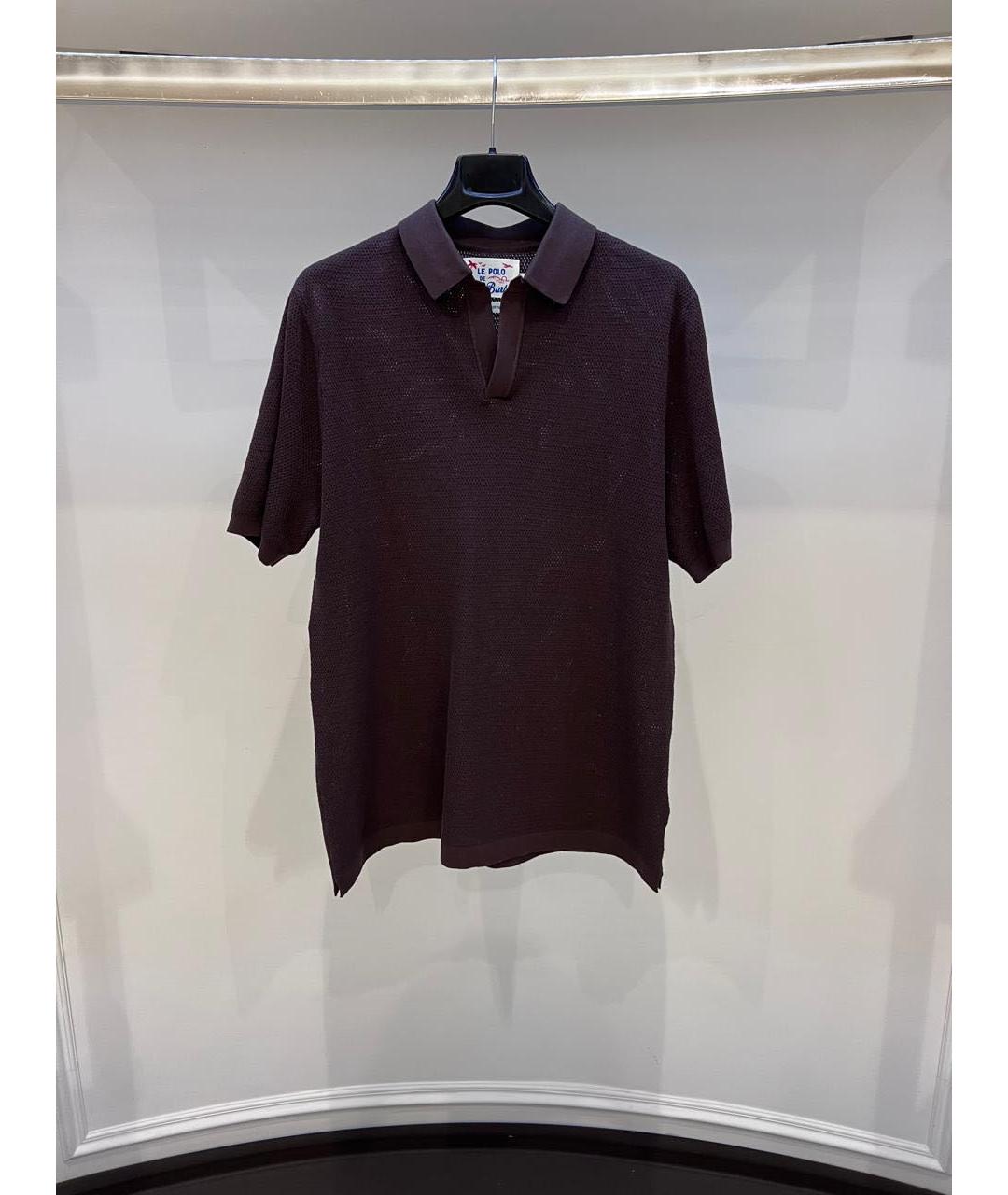 MC2 SAINT BARTH Коричневое поло с коротким рукавом, фото 3