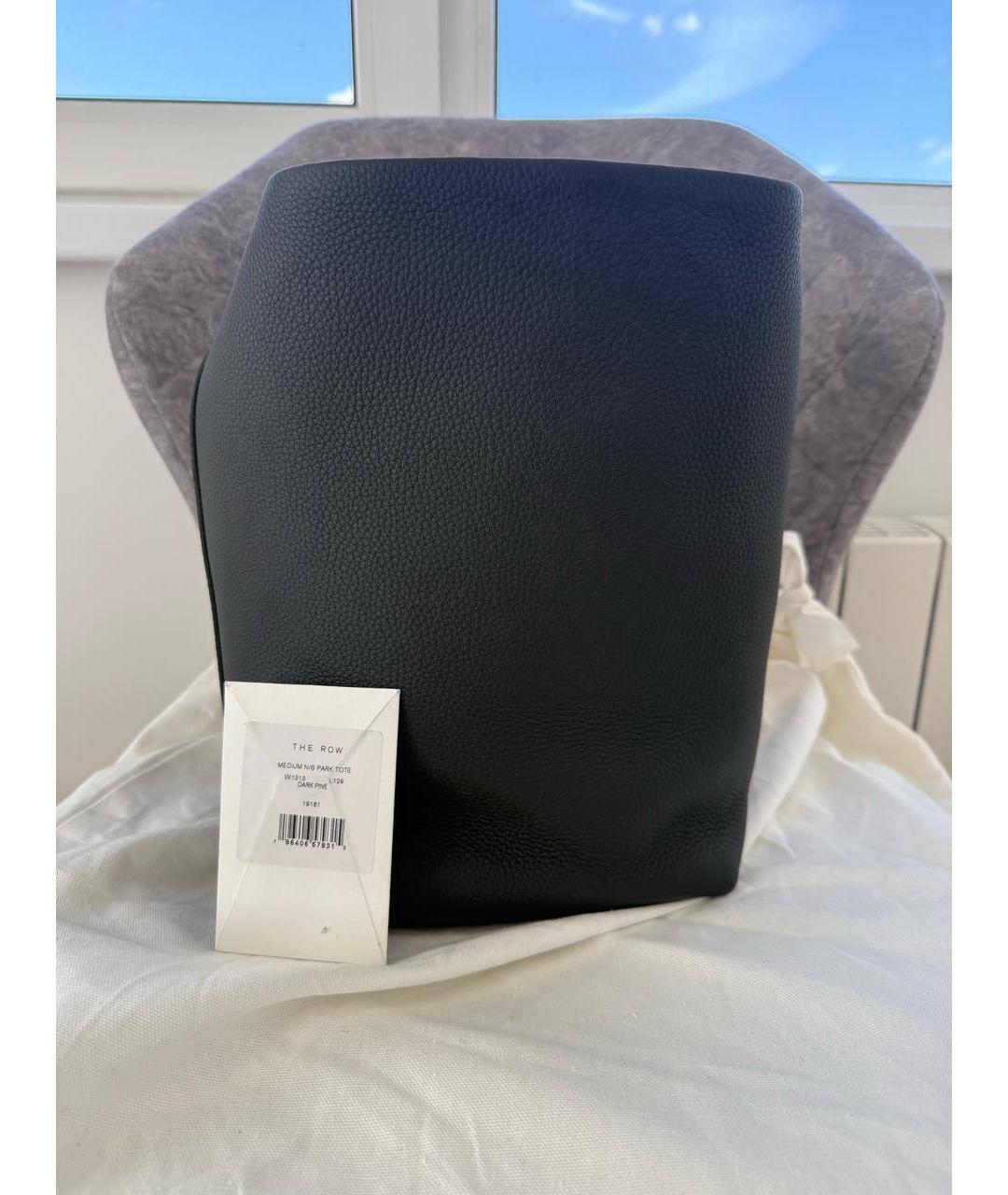 THE ROW Черная кожаная сумка с короткими ручками, фото 3