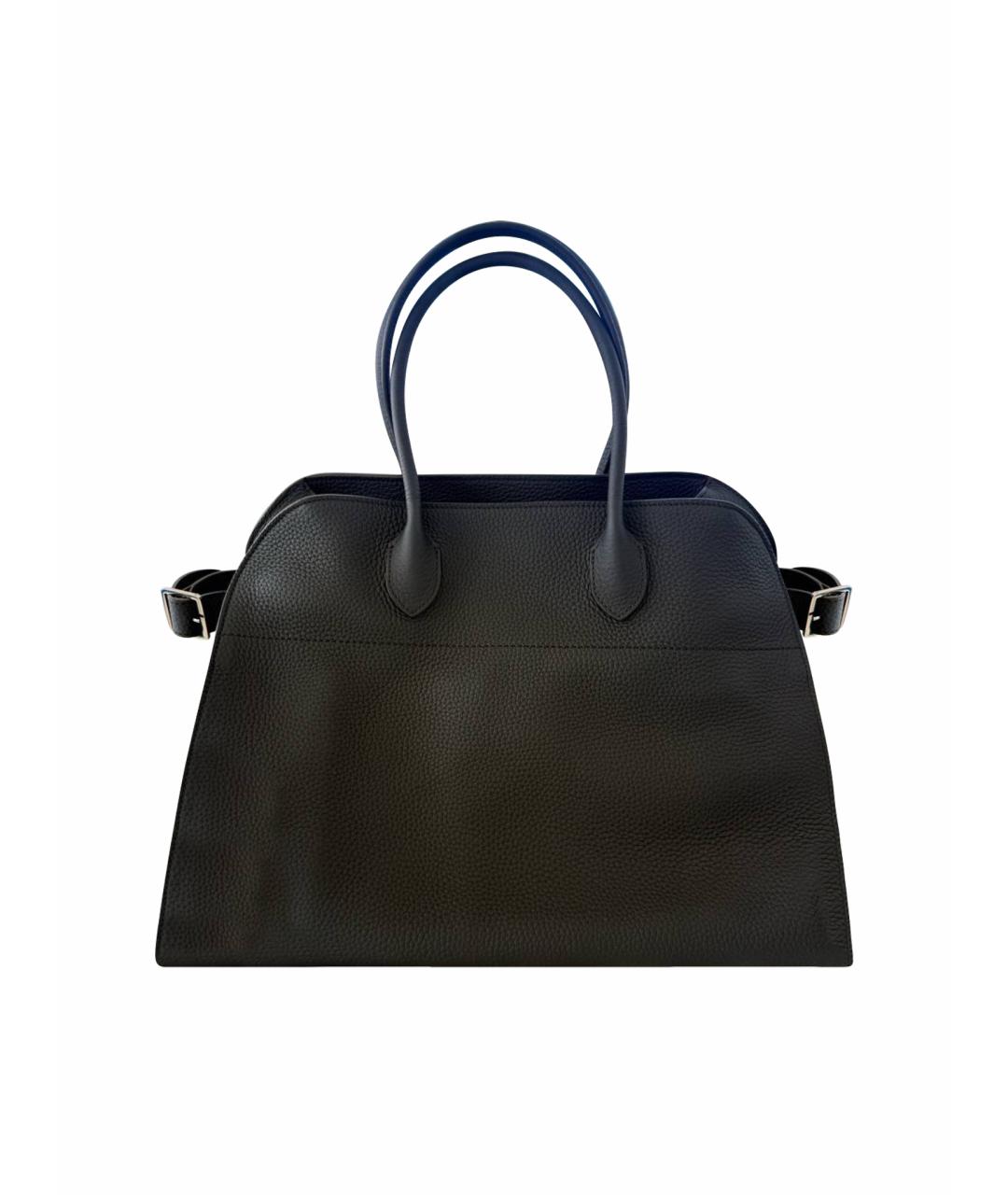 THE ROW Черная кожаная сумка с короткими ручками, фото 1