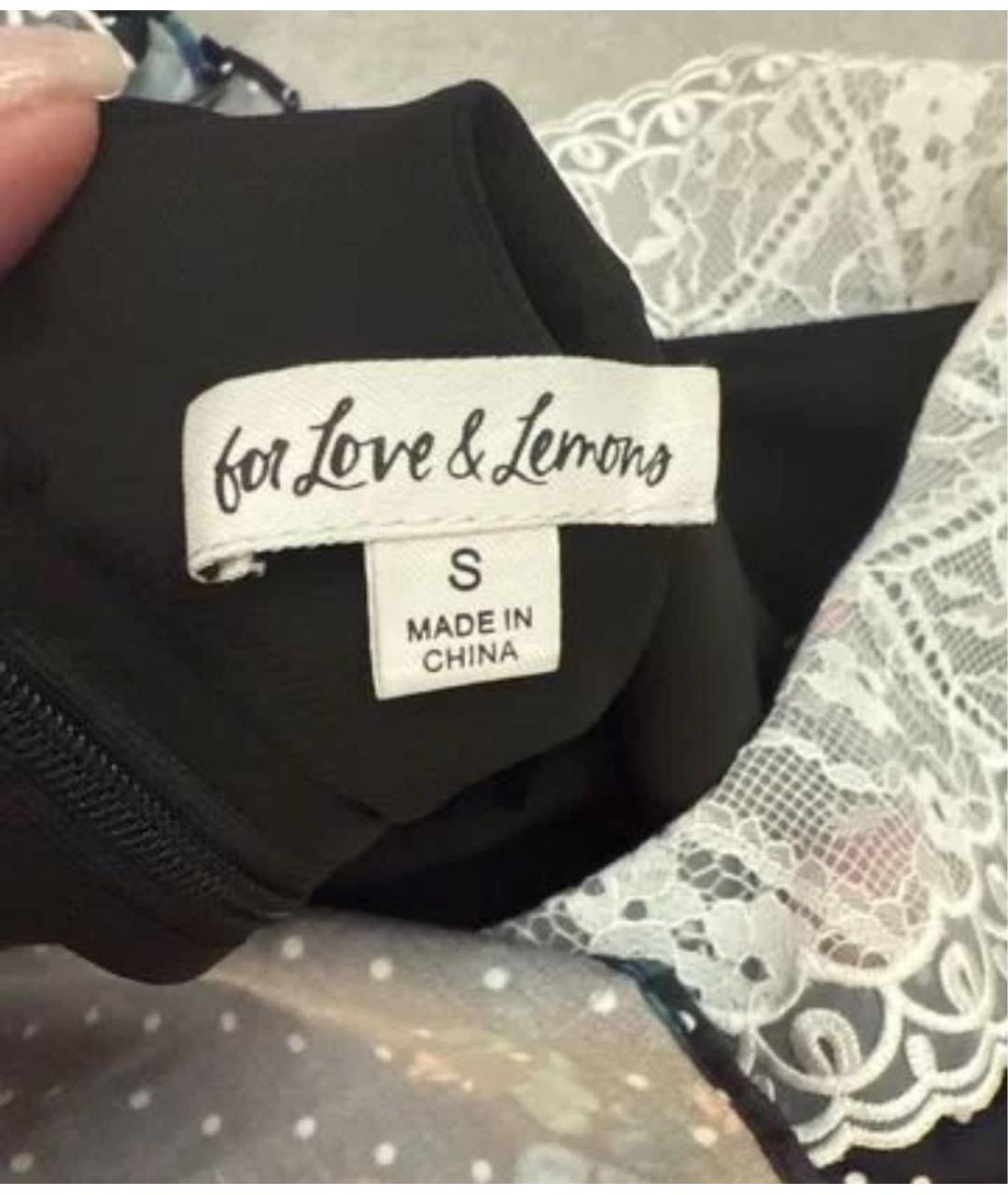 FOR LOVE AND LEMONS Мульти вискозное повседневное платье, фото 4