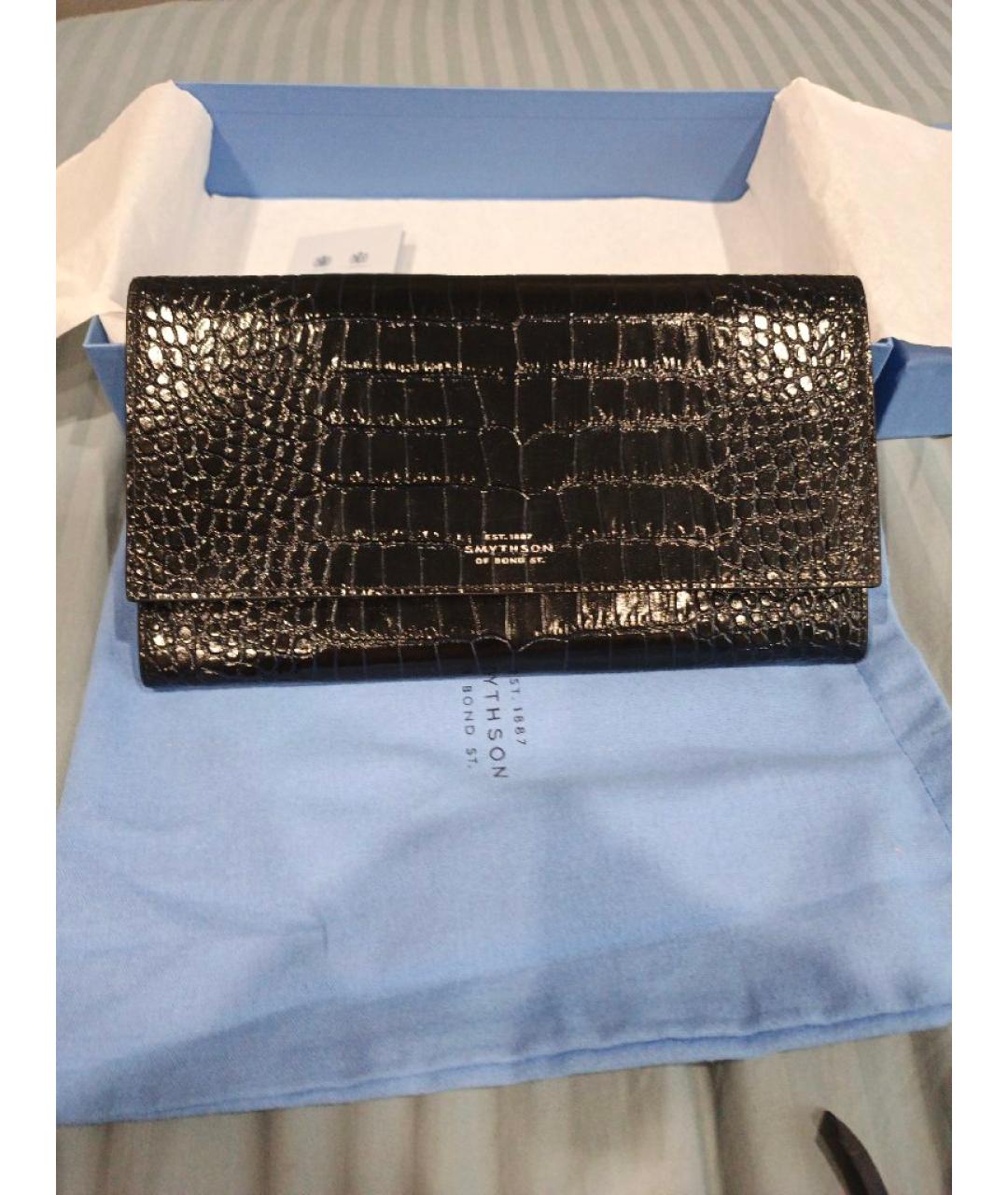 SMYTHSON Темно-синий кожаный кошелек, фото 1