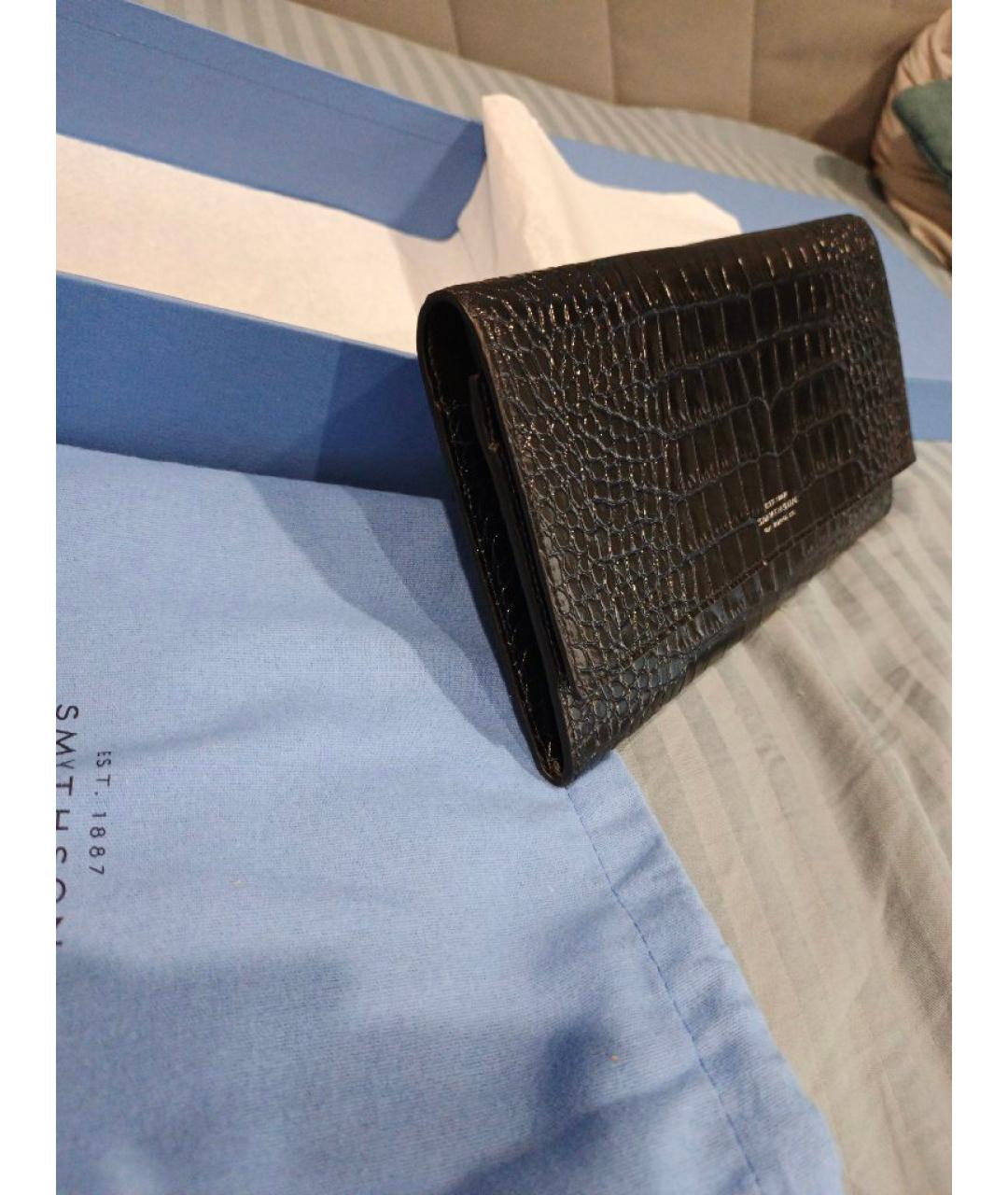 SMYTHSON Темно-синий кожаный кошелек, фото 2