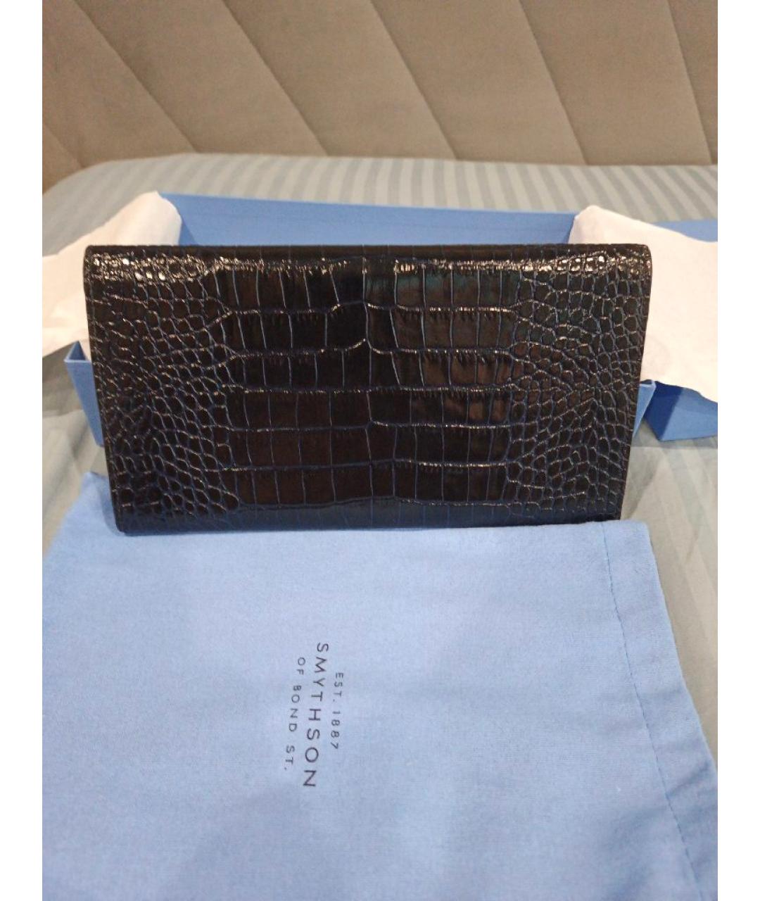 SMYTHSON Темно-синий кожаный кошелек, фото 3