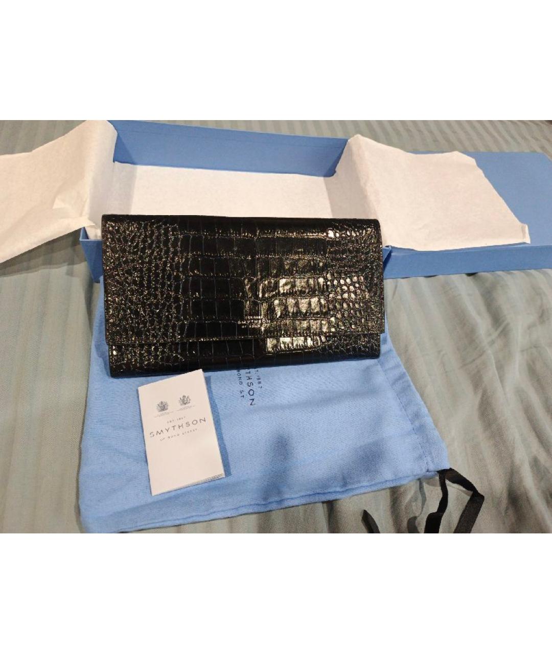 SMYTHSON Темно-синий кожаный кошелек, фото 7