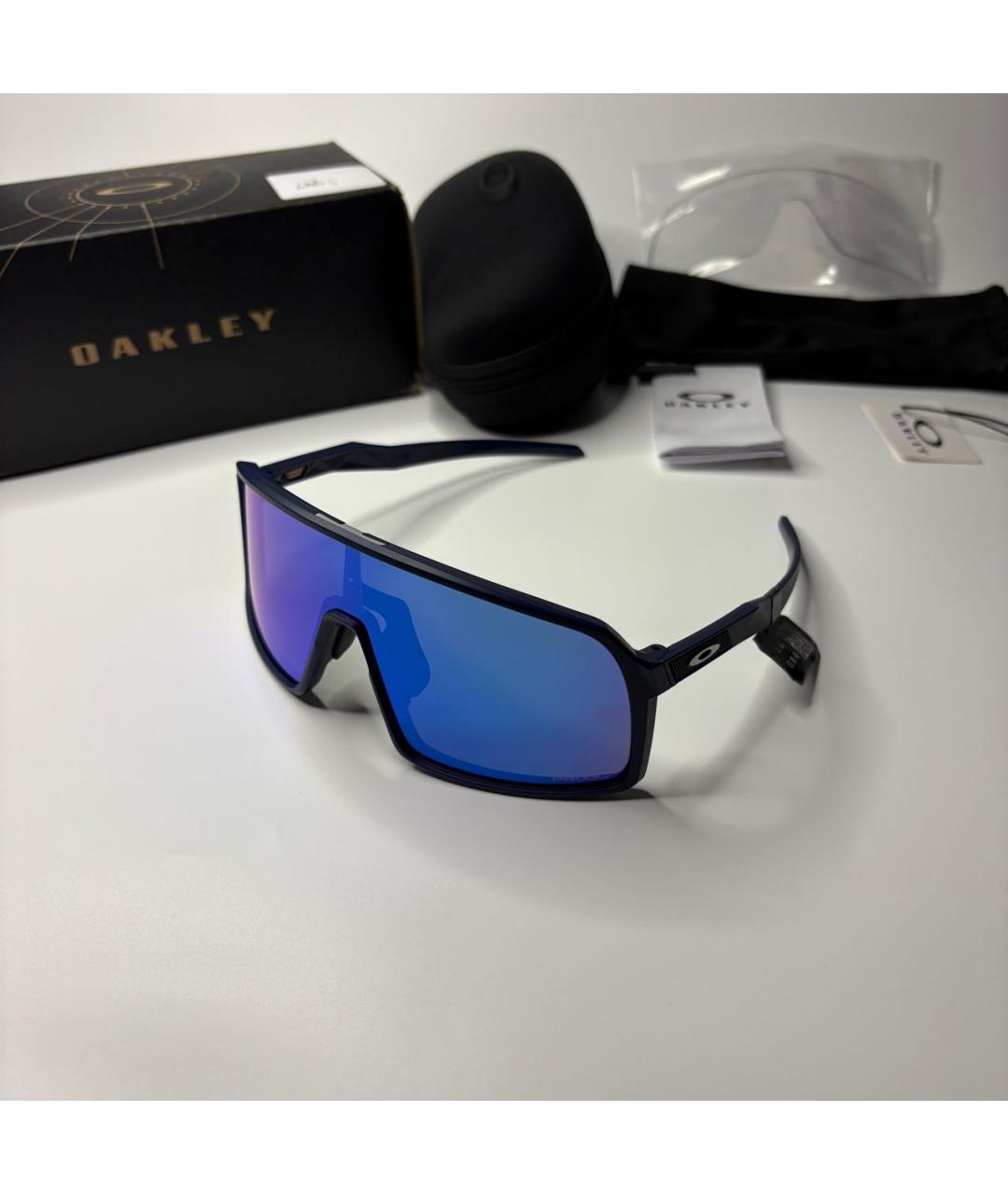 OAKLEY Синие пластиковые солнцезащитные очки, фото 5