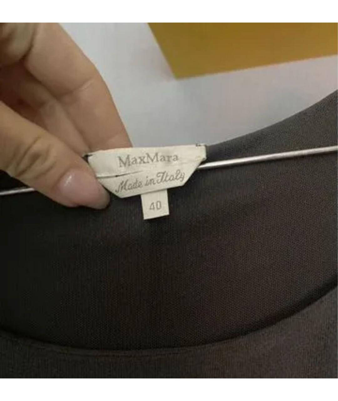 'S MAX MARA Хаки вискозное вечернее платье, фото 2