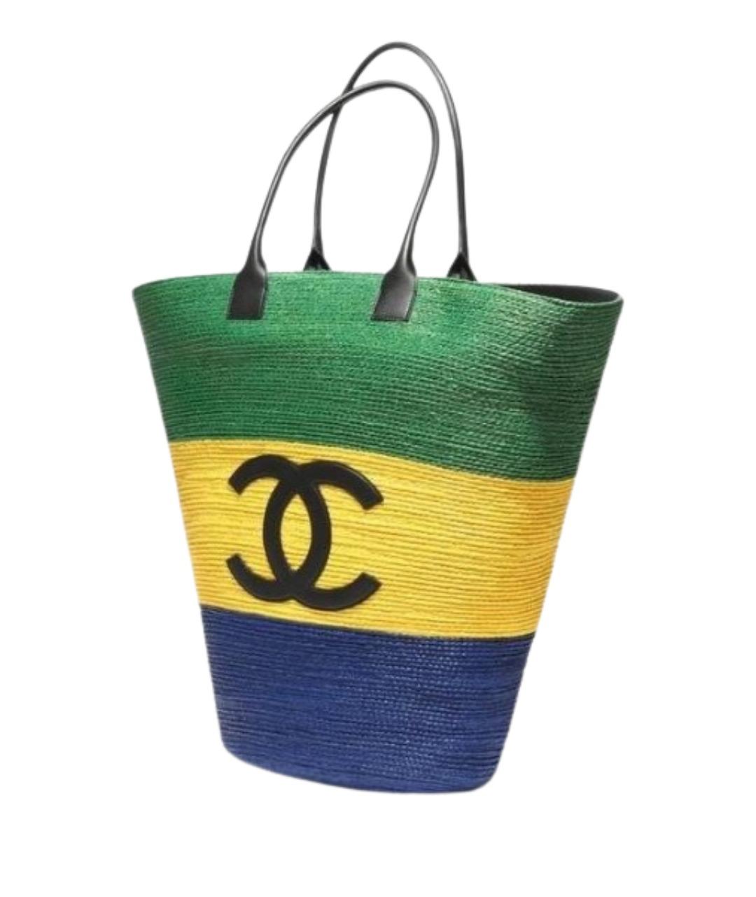 CHANEL Мульти пелетеная пляжная сумка, фото 2