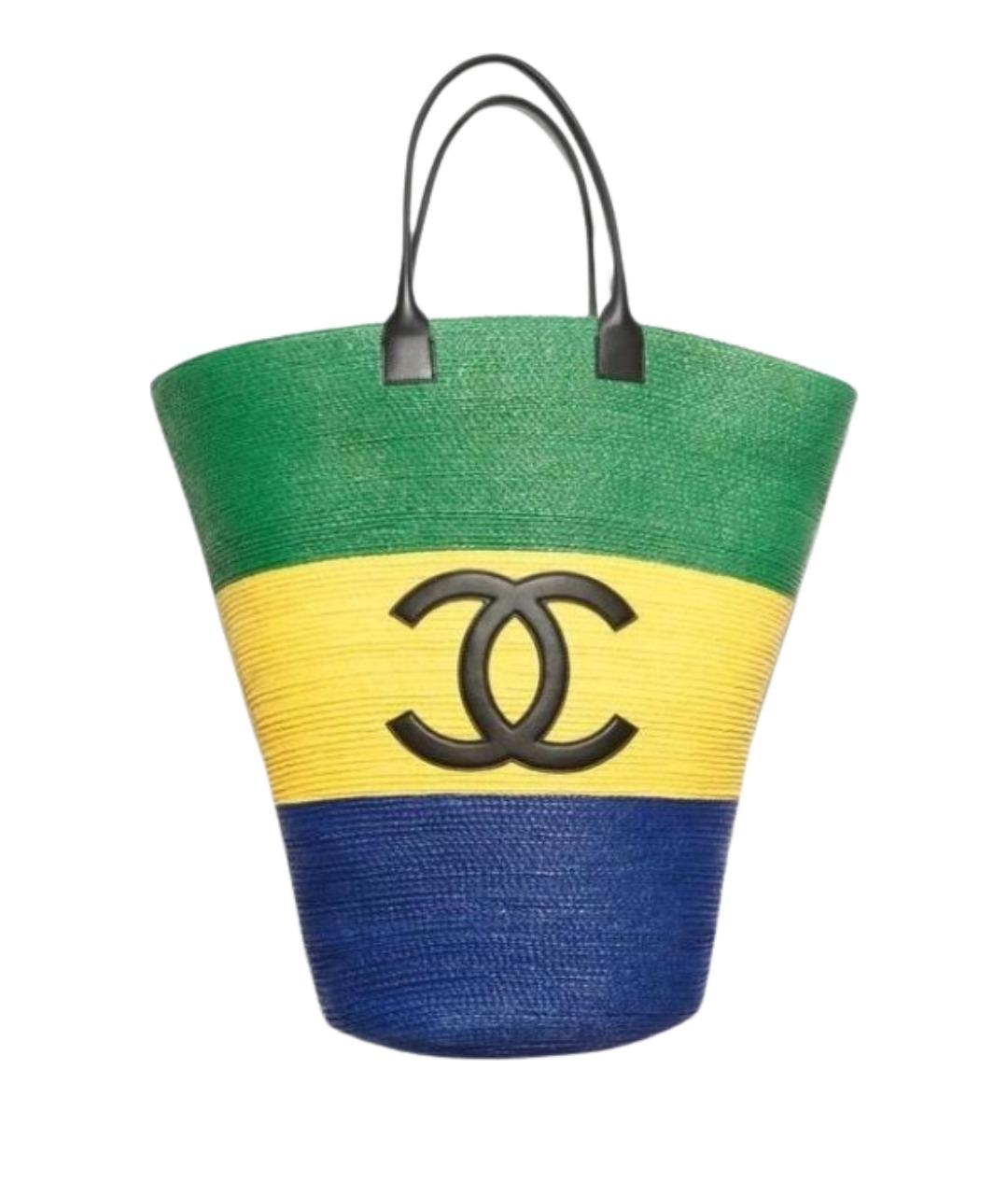 CHANEL Мульти пелетеная пляжная сумка, фото 1