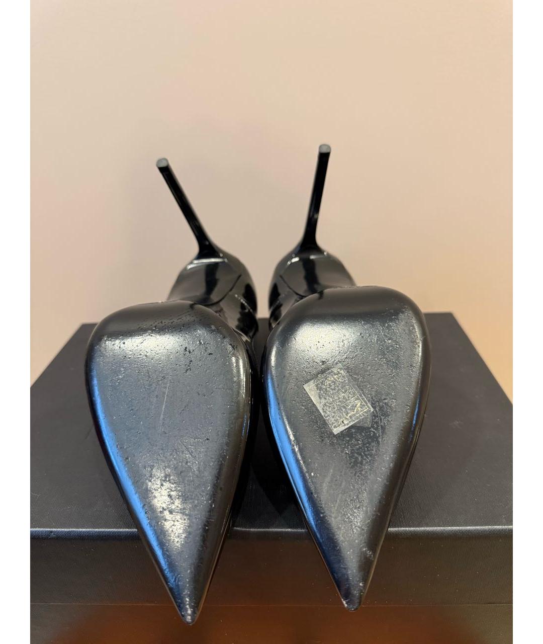 SAINT LAURENT Черные туфли из лакированной кожи, фото 7