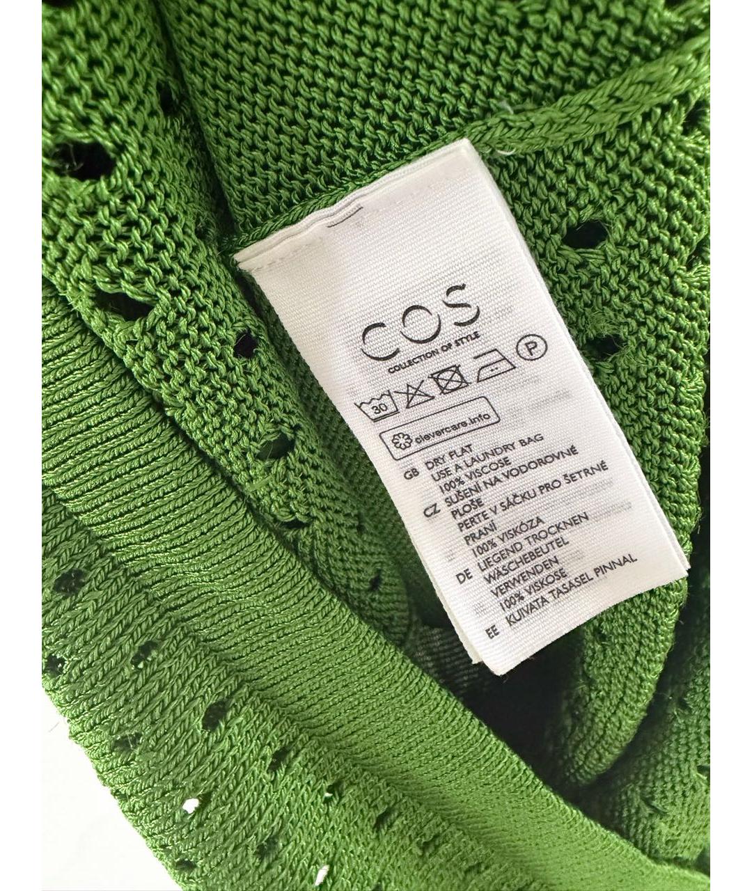 COS Зеленые вискозное повседневное платье, фото 5