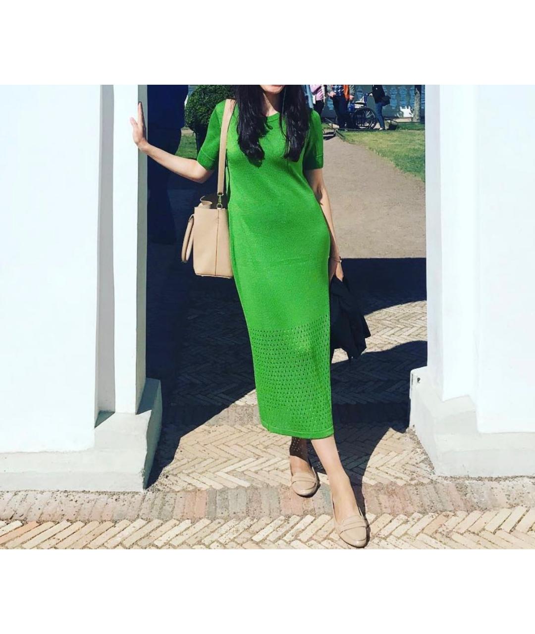 COS Зеленые вискозное повседневное платье, фото 8