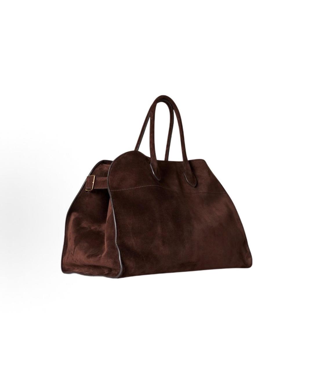 THE ROW Коричневая замшевая сумка тоут, фото 2