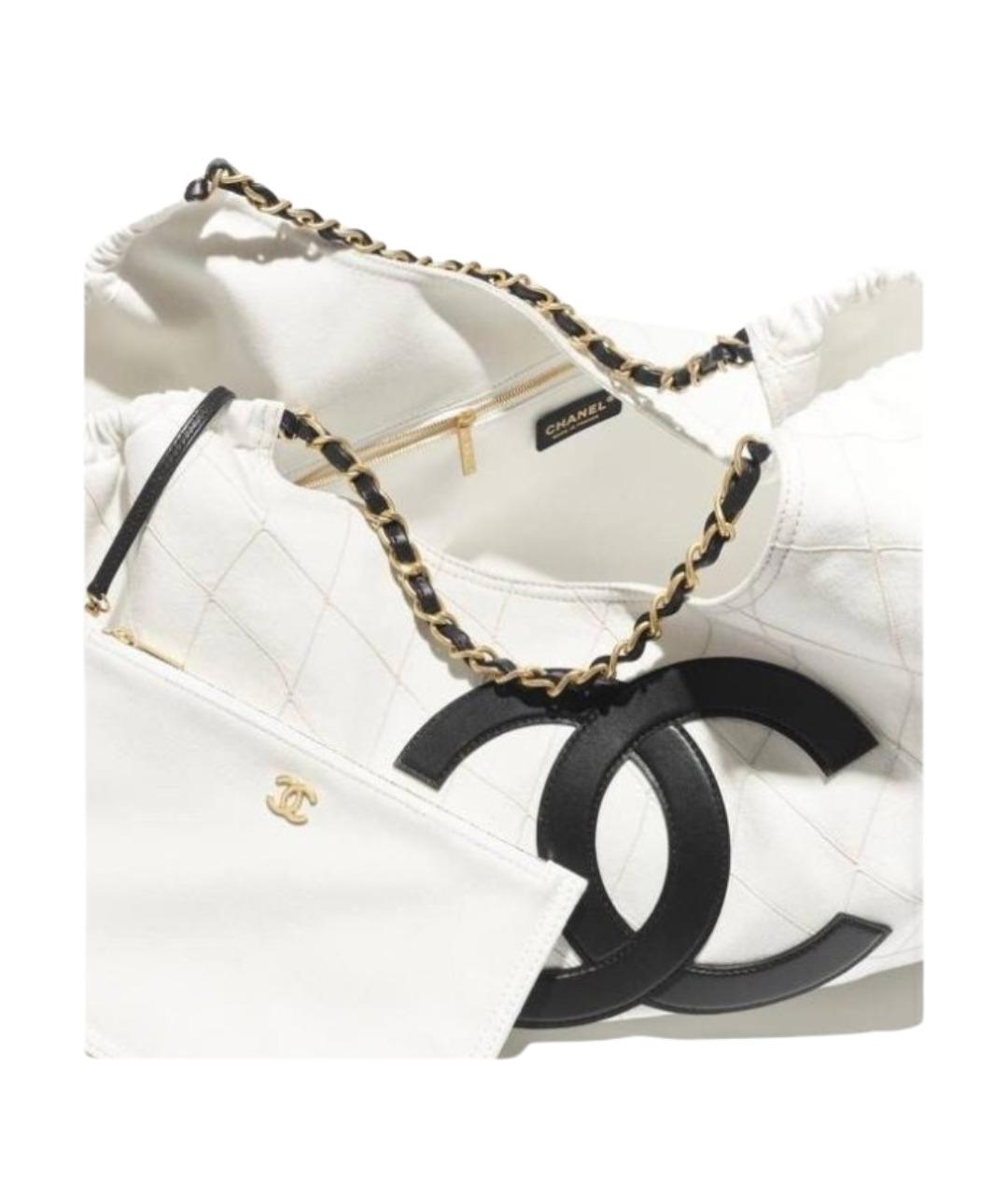 CHANEL Белая сумка тоут, фото 3