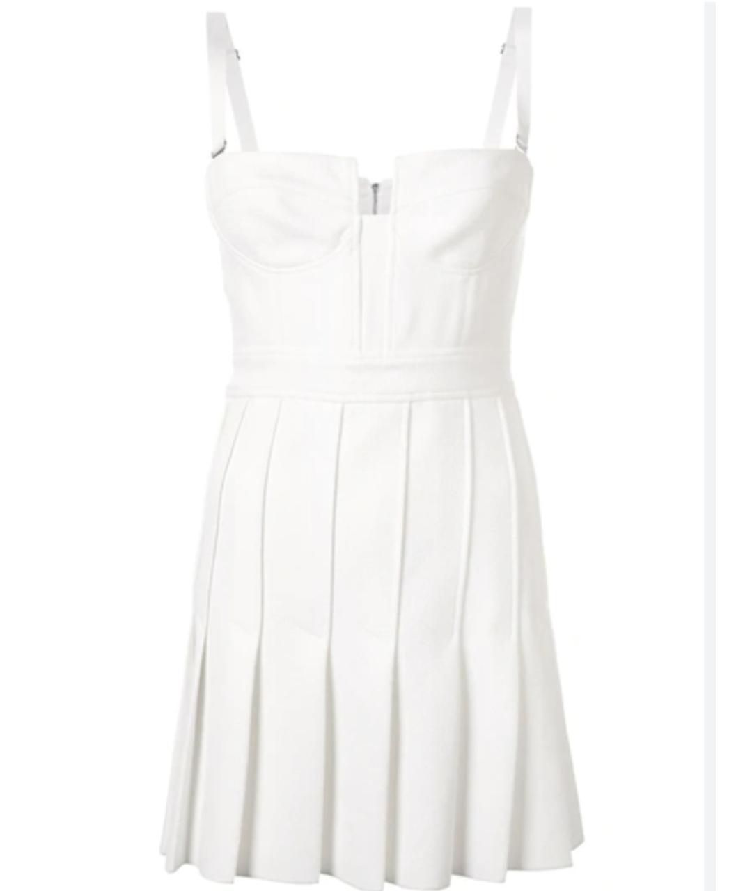 DION LEE Белое креповое коктейльное платье, фото 7