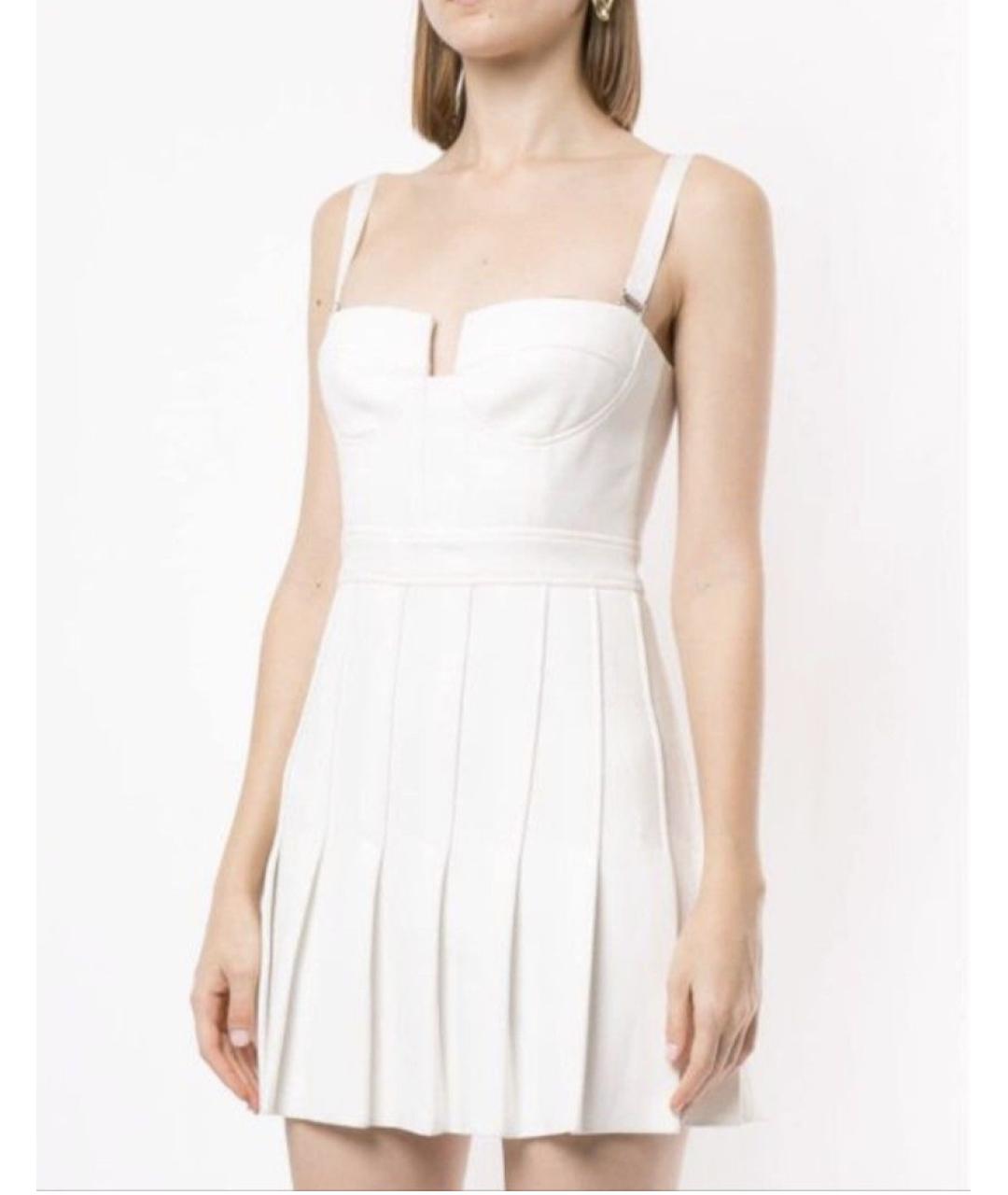 DION LEE Белое креповое коктейльное платье, фото 2