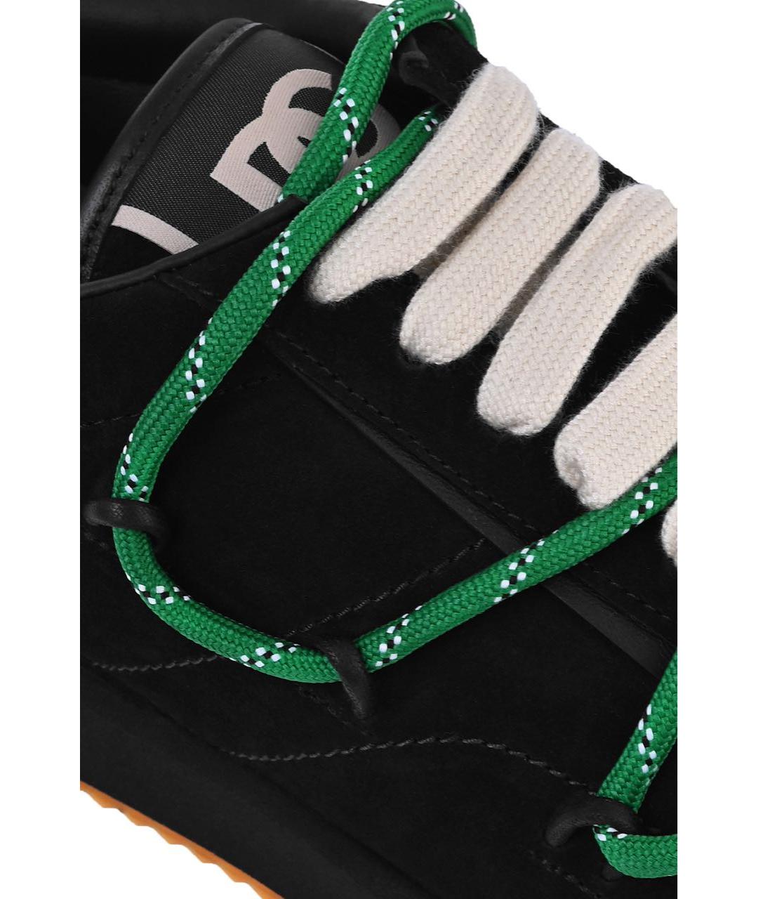 DOLCE&GABBANA Черные замшевые низкие кроссовки / кеды, фото 5