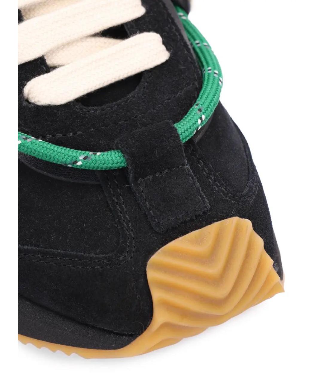 DOLCE&GABBANA Черные замшевые низкие кроссовки / кеды, фото 6