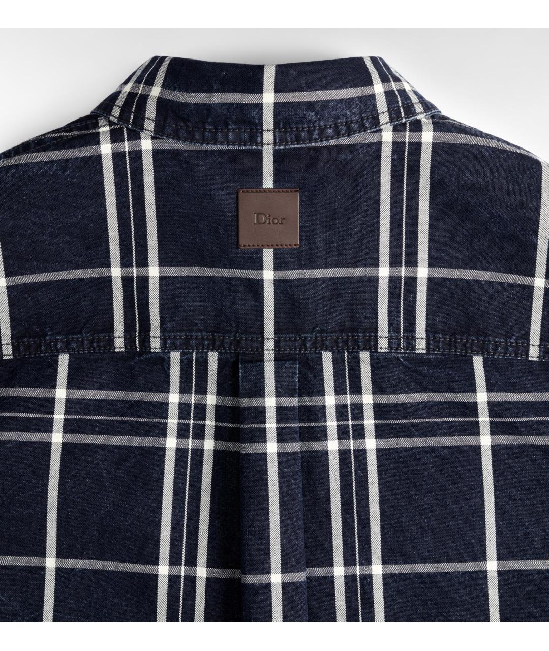 CHRISTIAN DIOR Синяя хлопковая кэжуал рубашка, фото 3