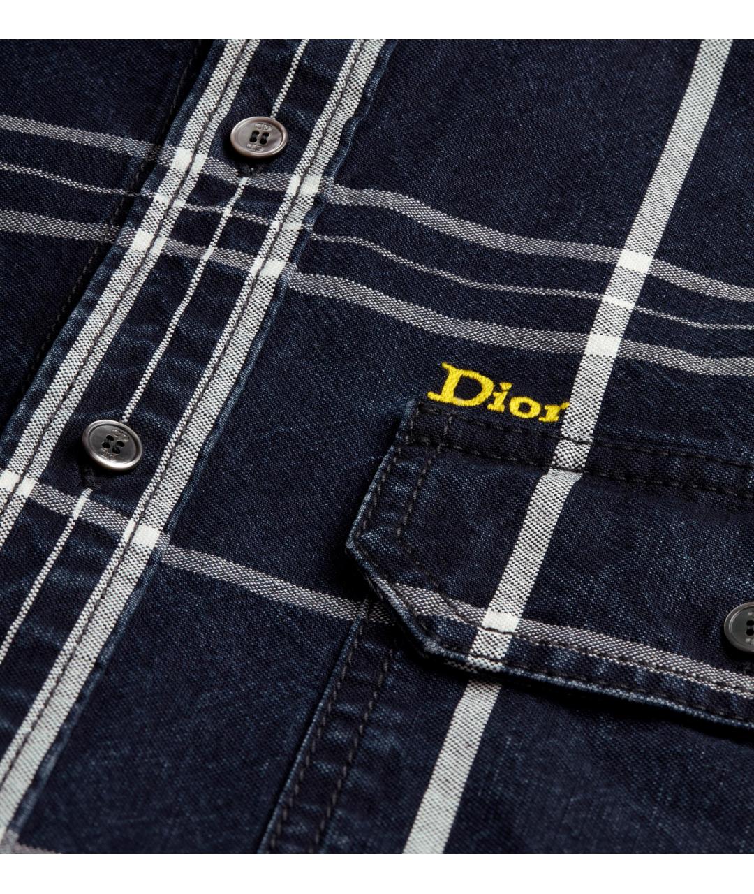 CHRISTIAN DIOR Синяя хлопковая кэжуал рубашка, фото 2