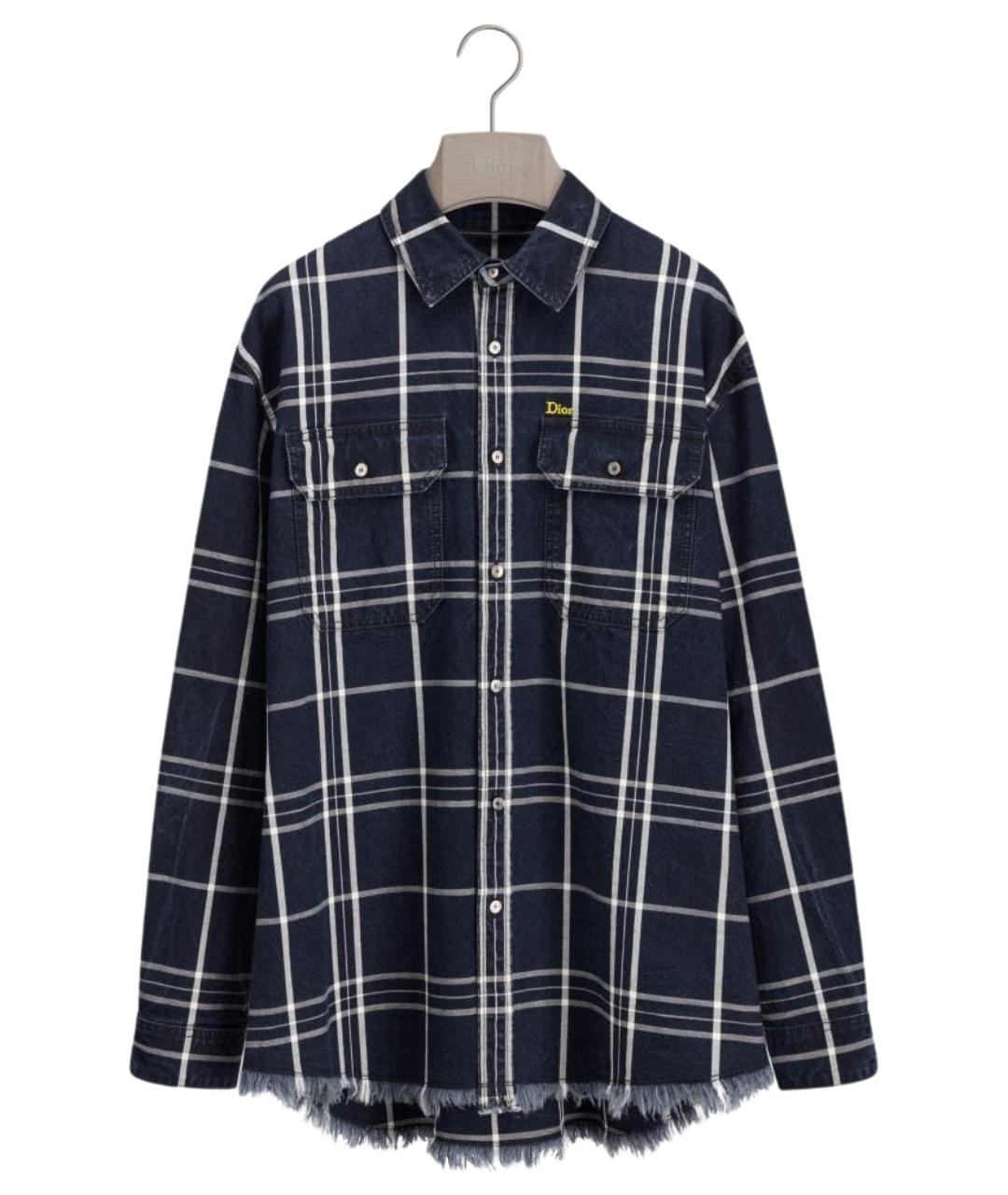 CHRISTIAN DIOR Синяя хлопковая кэжуал рубашка, фото 1