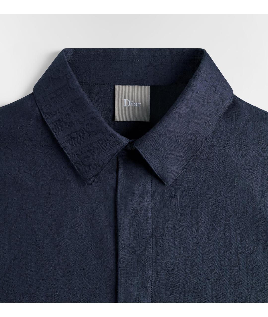 CHRISTIAN DIOR Синяя хлопковая кэжуал рубашка, фото 2