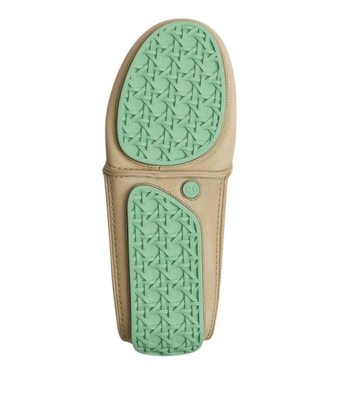 CHRISTIAN DIOR Бежевые нубуковые высокие ботинки, фото 4