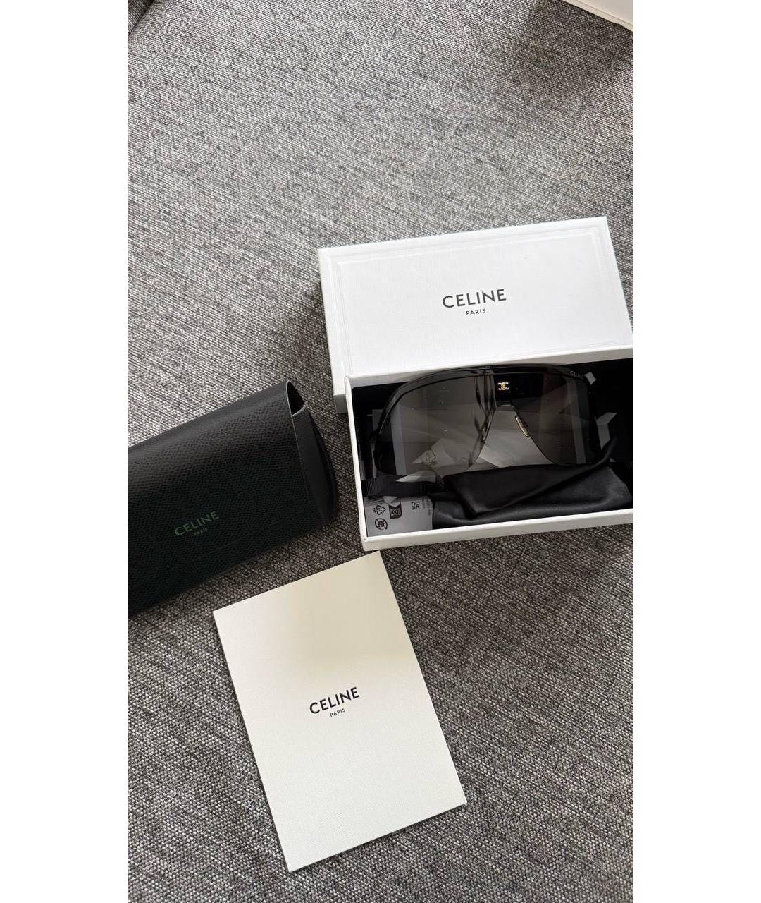 CELINE Черные пластиковые солнцезащитные очки, фото 5