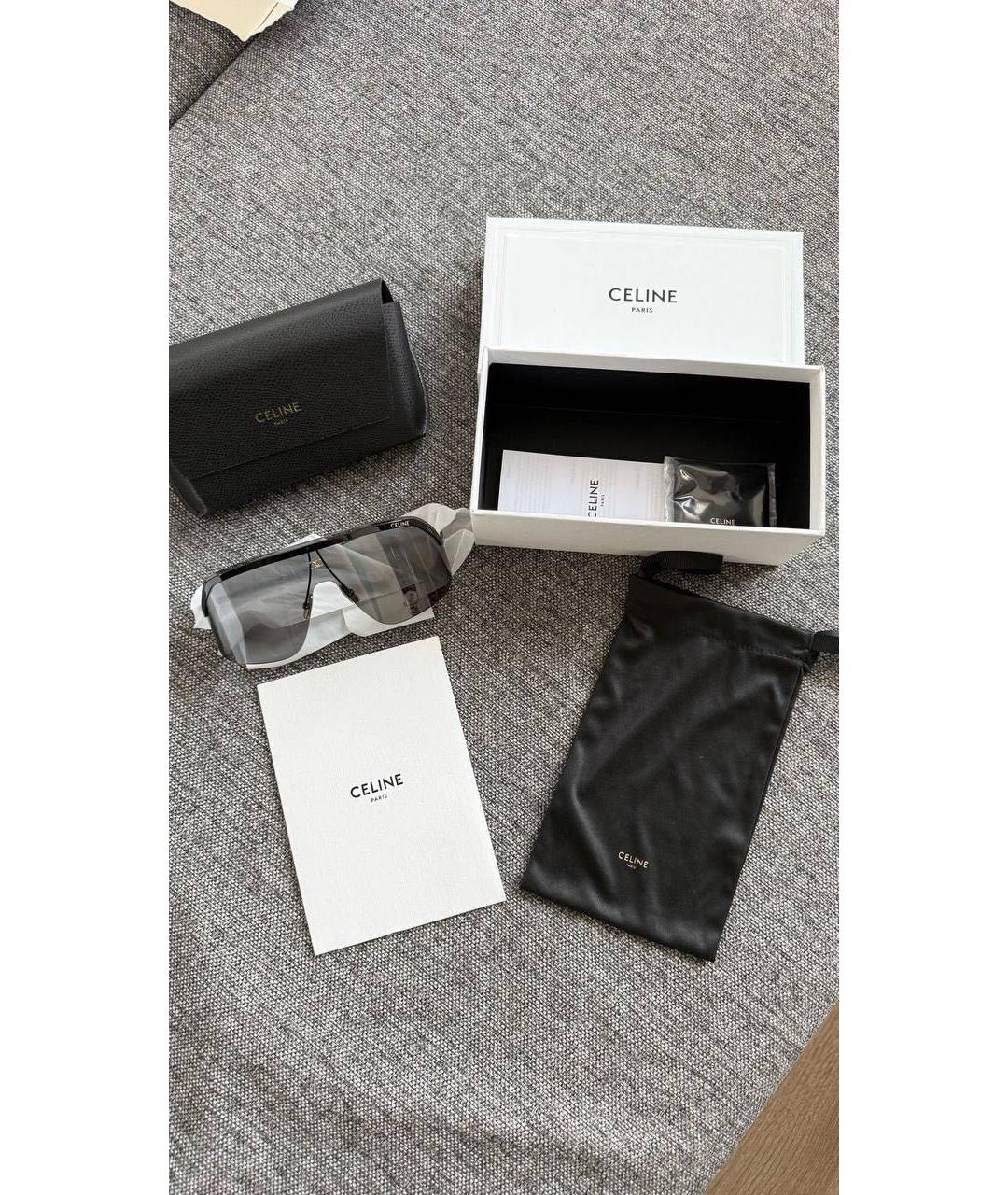 CELINE Черные пластиковые солнцезащитные очки, фото 4