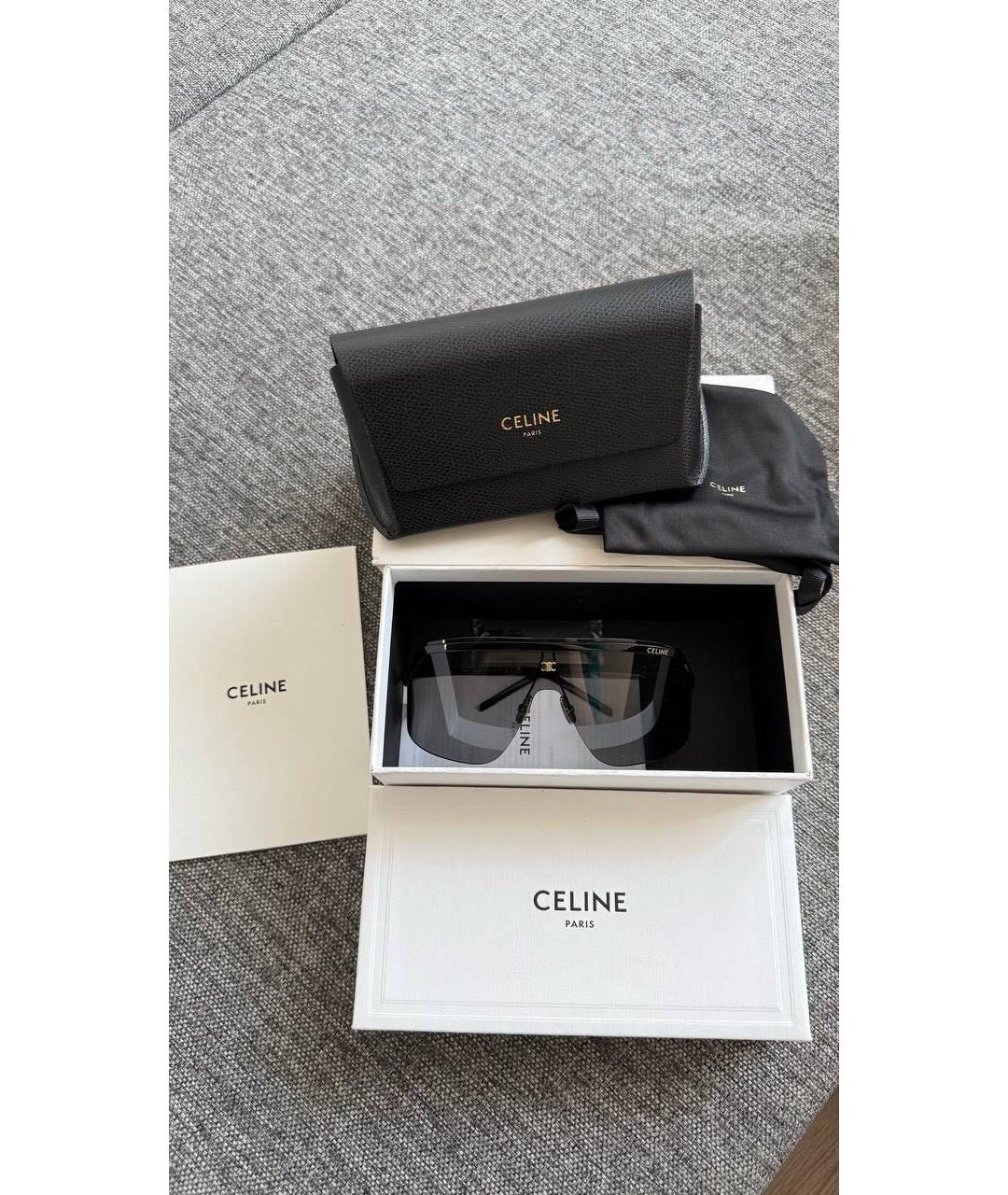 CELINE Черные пластиковые солнцезащитные очки, фото 3