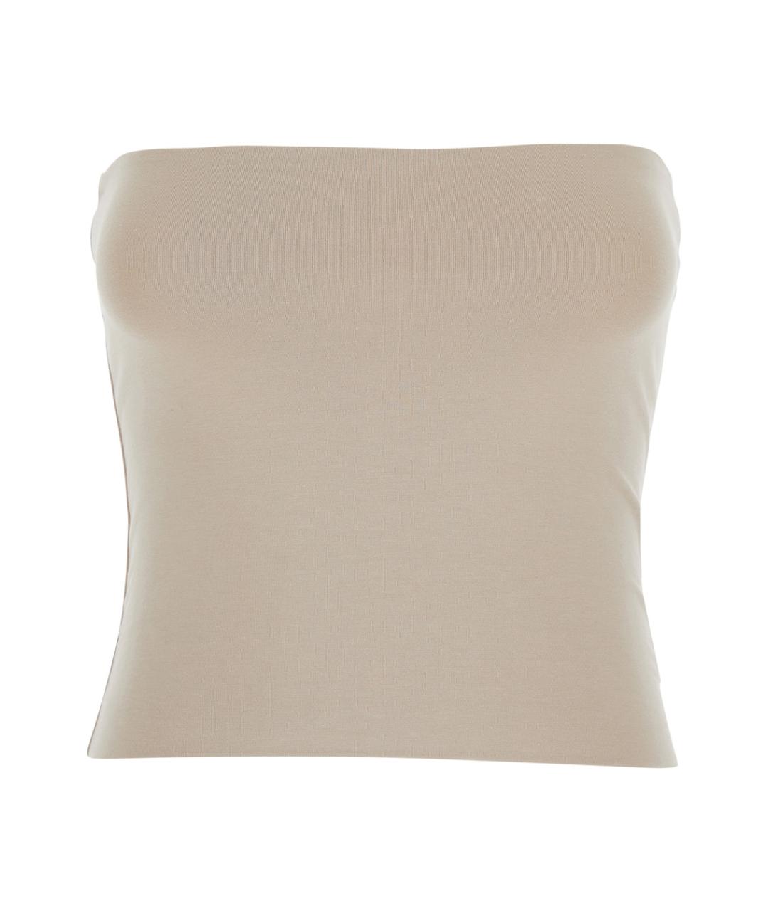 BRUNELLO CUCINELLI Бежевая хлопковая майка, фото 1