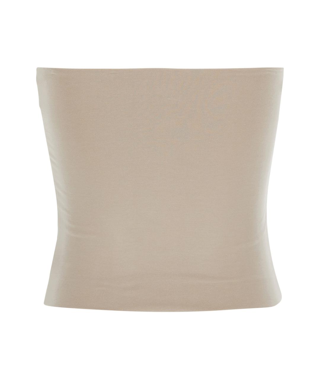 BRUNELLO CUCINELLI Бежевая хлопковая майка, фото 2