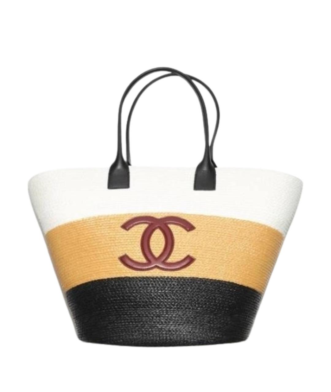 CHANEL Мульти пелетеная пляжная сумка, фото 1