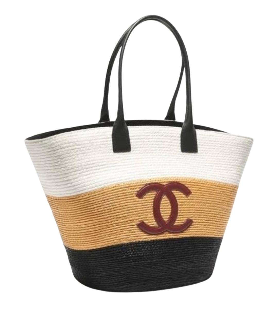 CHANEL Мульти пелетеная пляжная сумка, фото 3