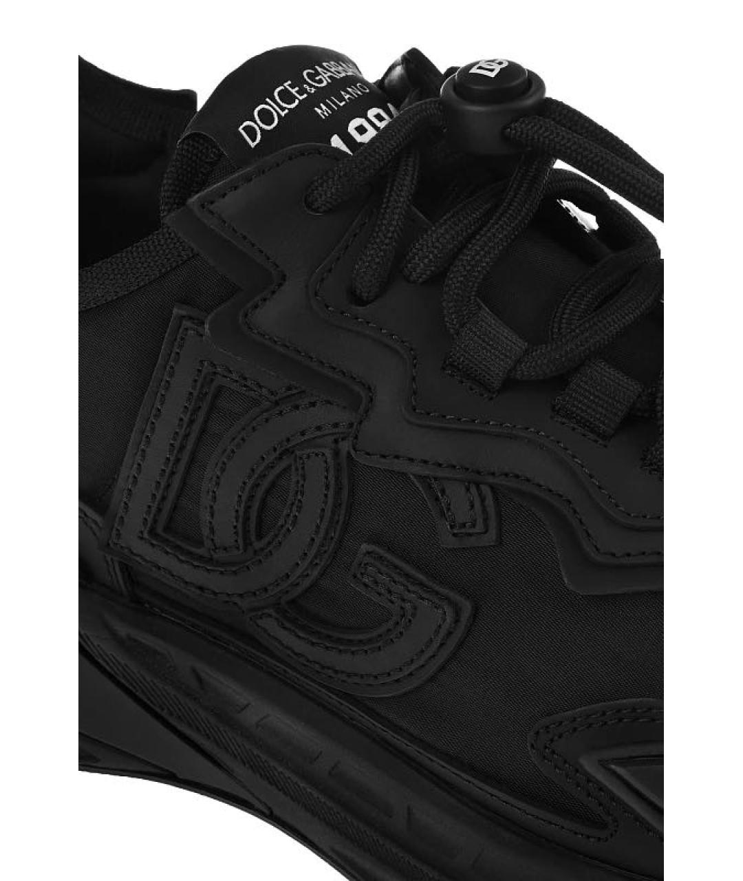 DOLCE&GABBANA Черные кожаные низкие кроссовки / кеды, фото 6