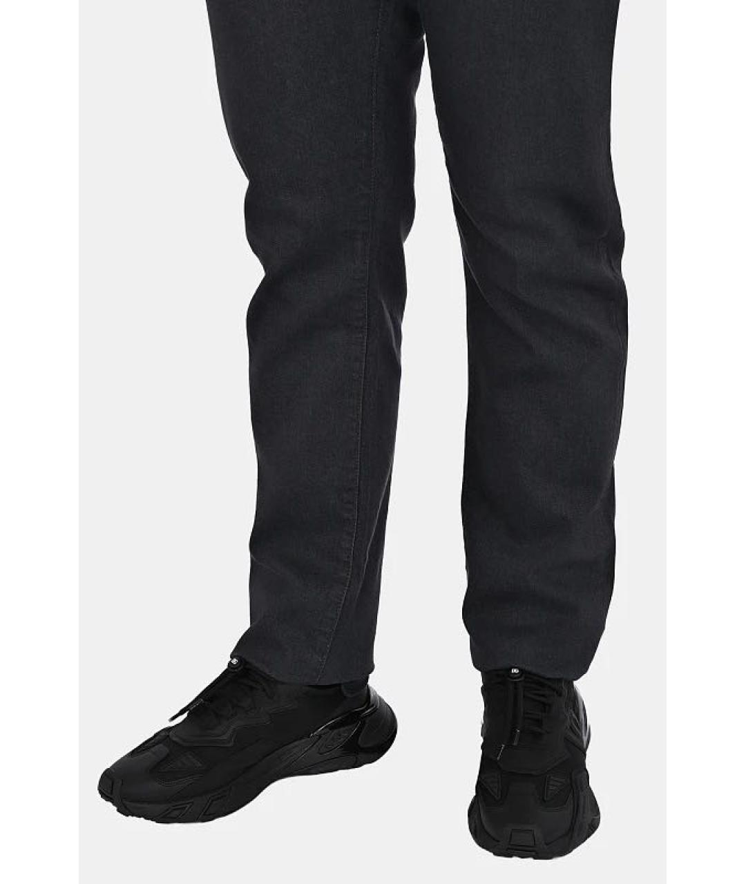 DOLCE&GABBANA Черные кожаные низкие кроссовки / кеды, фото 7